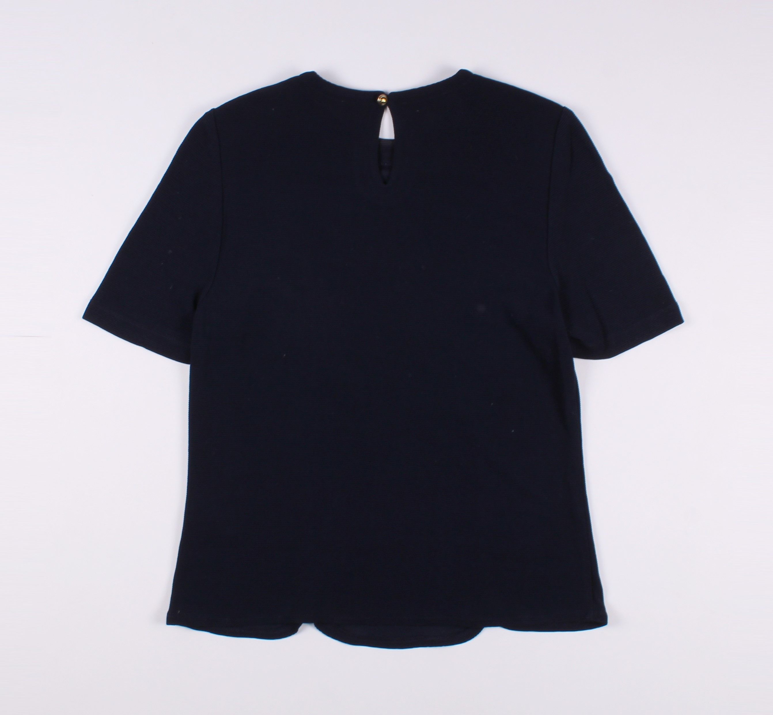 Burberry Vintage Burberrys Navy Small Logo Blouse Top Size M / US 6-8 / IT 42-44 - 9 Thumbnail