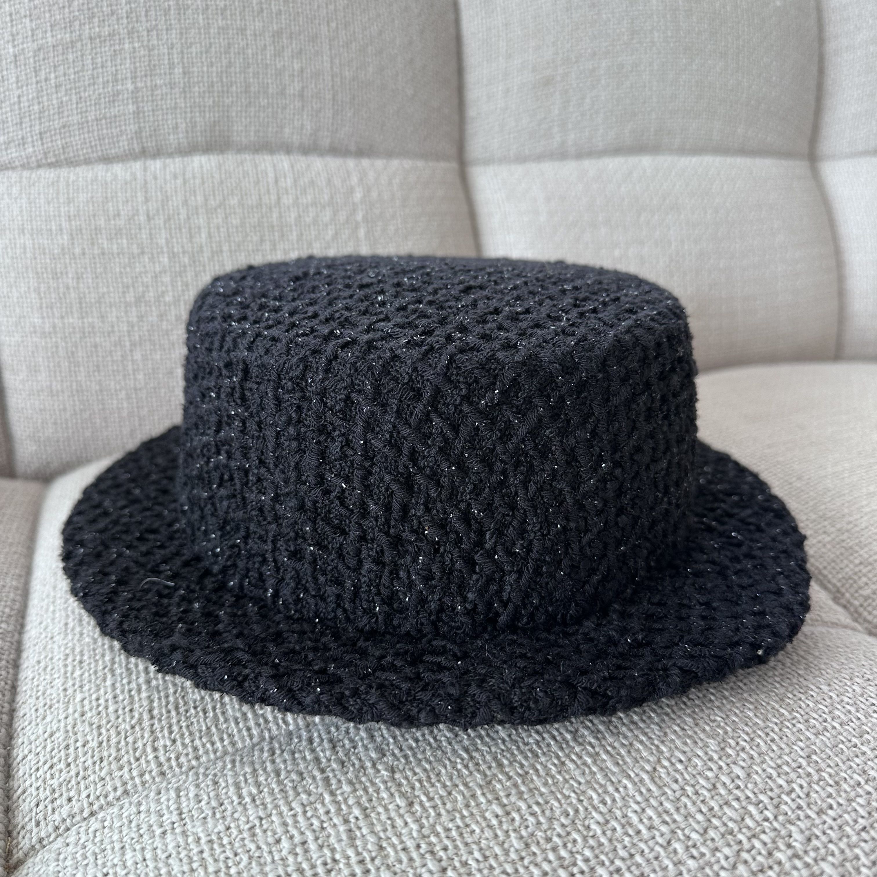 Chanel CHANEL Boater hat in black Tweed BNWT Size ONE SIZE - 7 Thumbnail