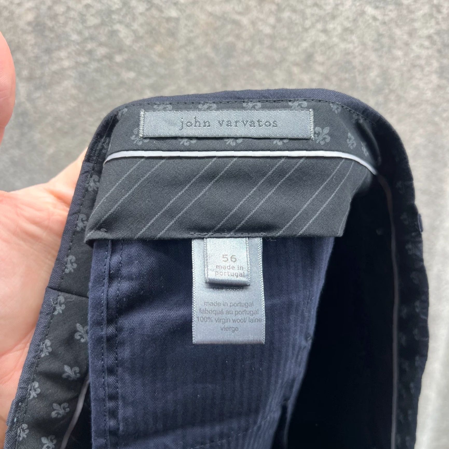 John Varvatos John Varvatos Dress Pants Mens 56 Blue Navy Wool Pleated Trouser Slacks) Size US 40 / EU 56 - 5 Thumbnail