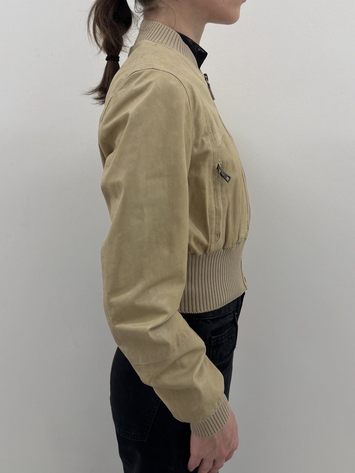 Prada Vintage 2009 Prada Archive Leather Womens Fitted y2k Jacket Size S / US 4 / IT 40 - 8 Thumbnail