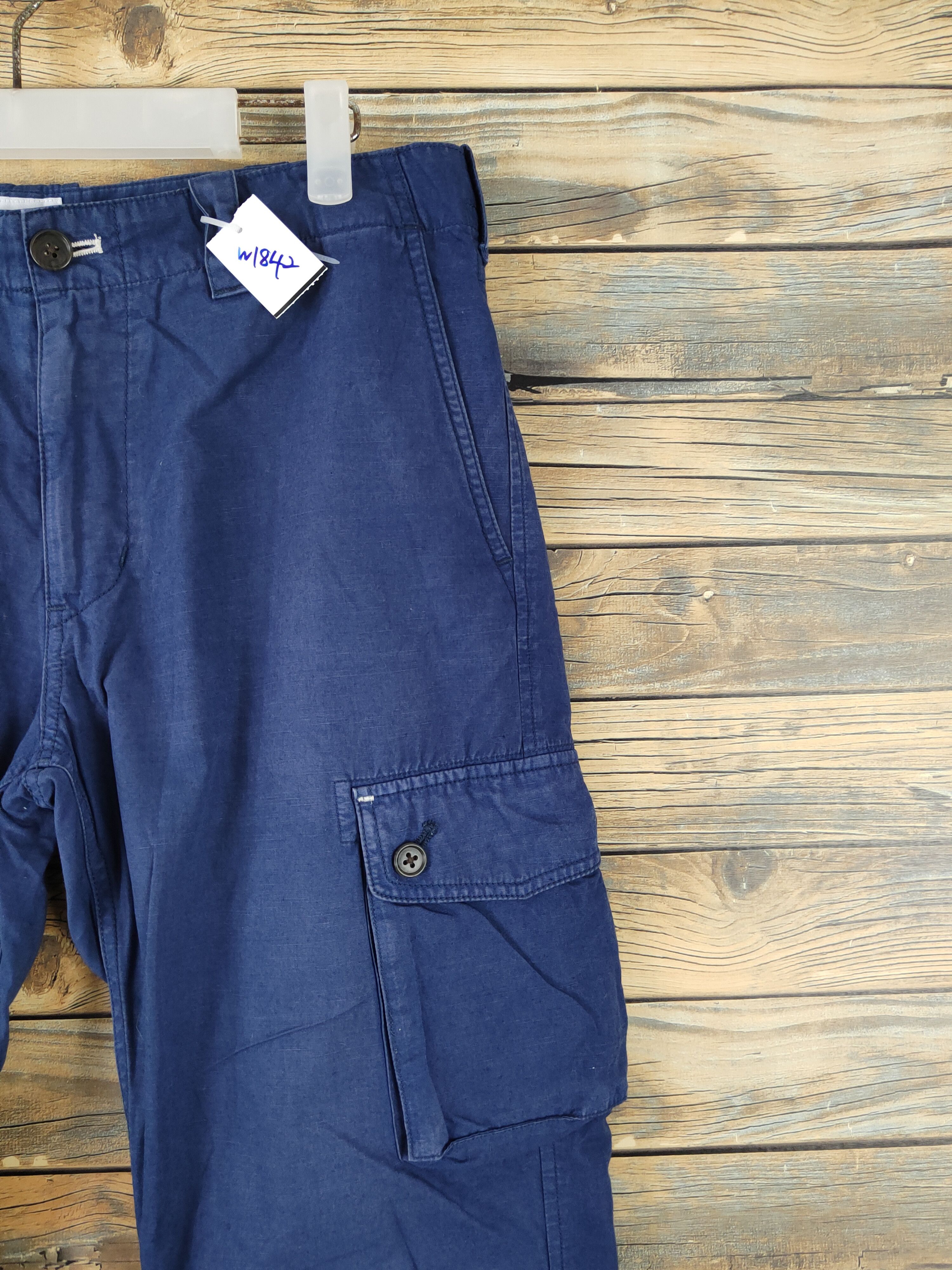 R.Newbold R.Newbold Blue Multipocket Tactical Cargo Pants #W1842 Size US 31 - 5 Thumbnail