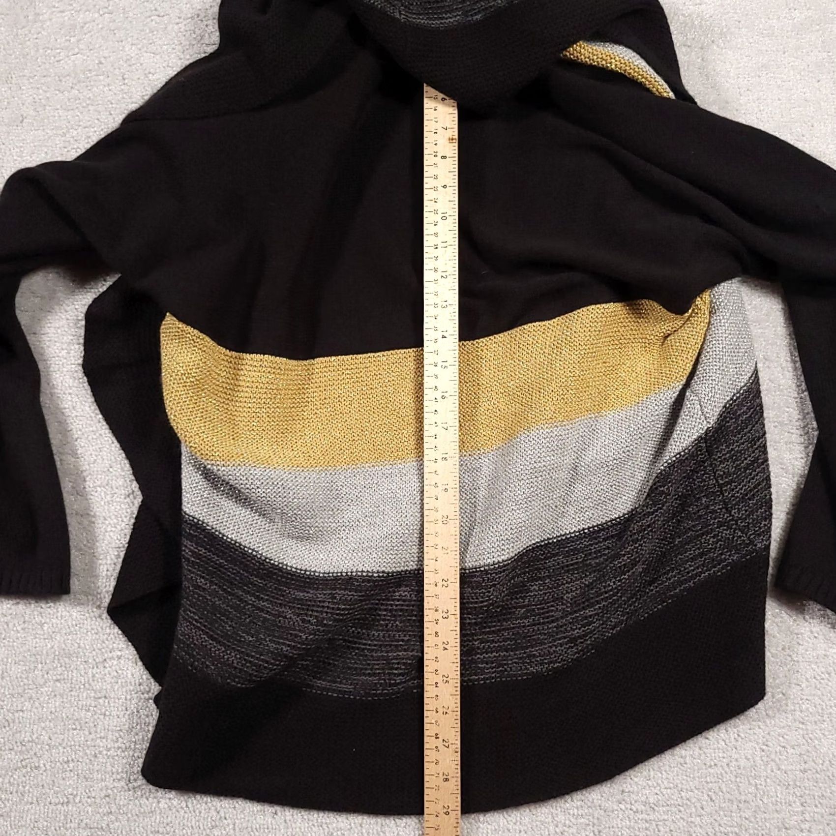 Charter Club Charter Club Cardigan Sweater Open Front Glitter Knit 1X Black Women Knit Open Front Cardigan Glitter 1X Women's Char... Size XL / US 12-14 / IT 48-50 - 7 Thumbnail