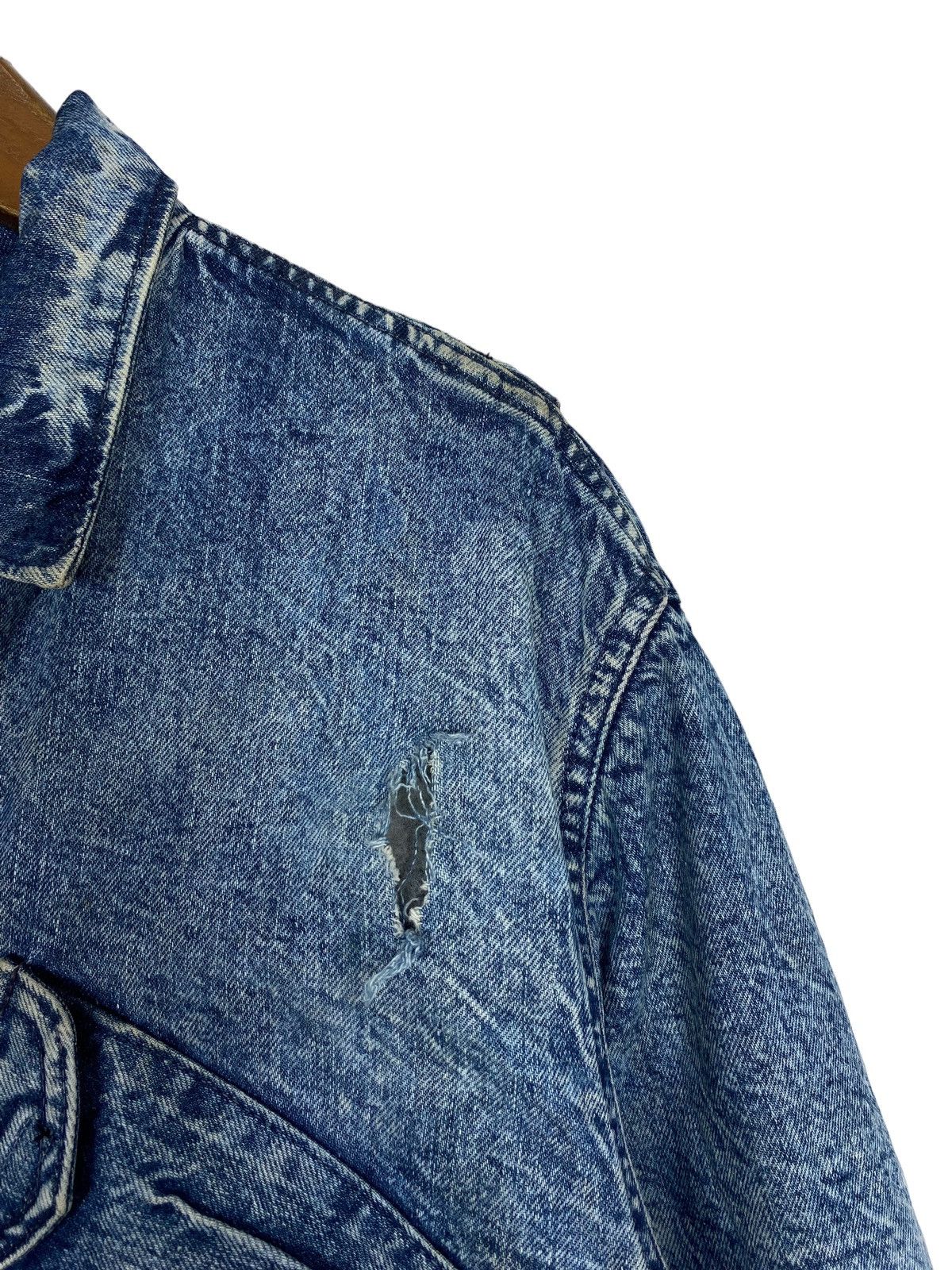 Edwin Rare‼️ Vintage Edwin Denim DISTRESSED Jacket Size US M / EU 48-50 / 2 - 9 Thumbnail