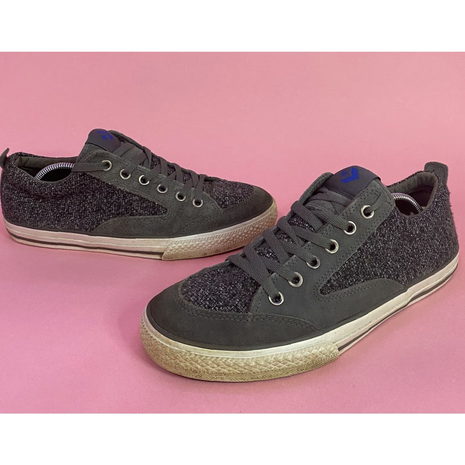 Converse VINTAGE? No—Actually Converse Mens Chuck Taylor All Star Low Top Sneaker Grey Fabric Casual Sneakers 10.5 Mens Shoes Size US M / EU 48-50 / 2 - 2 Thumbnail
