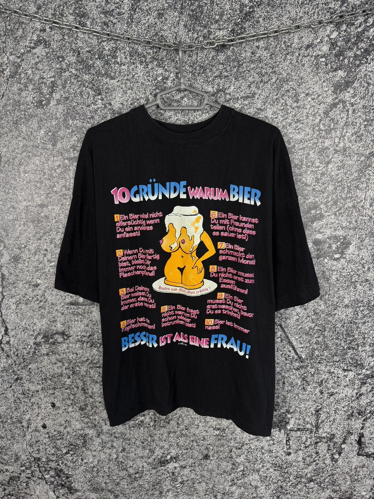 Vintage Vintage 1994 German Beer Humor Graphic T-Shirt Rare XXL Size US XXL / EU 58 / 5 - 1 Thumbnail