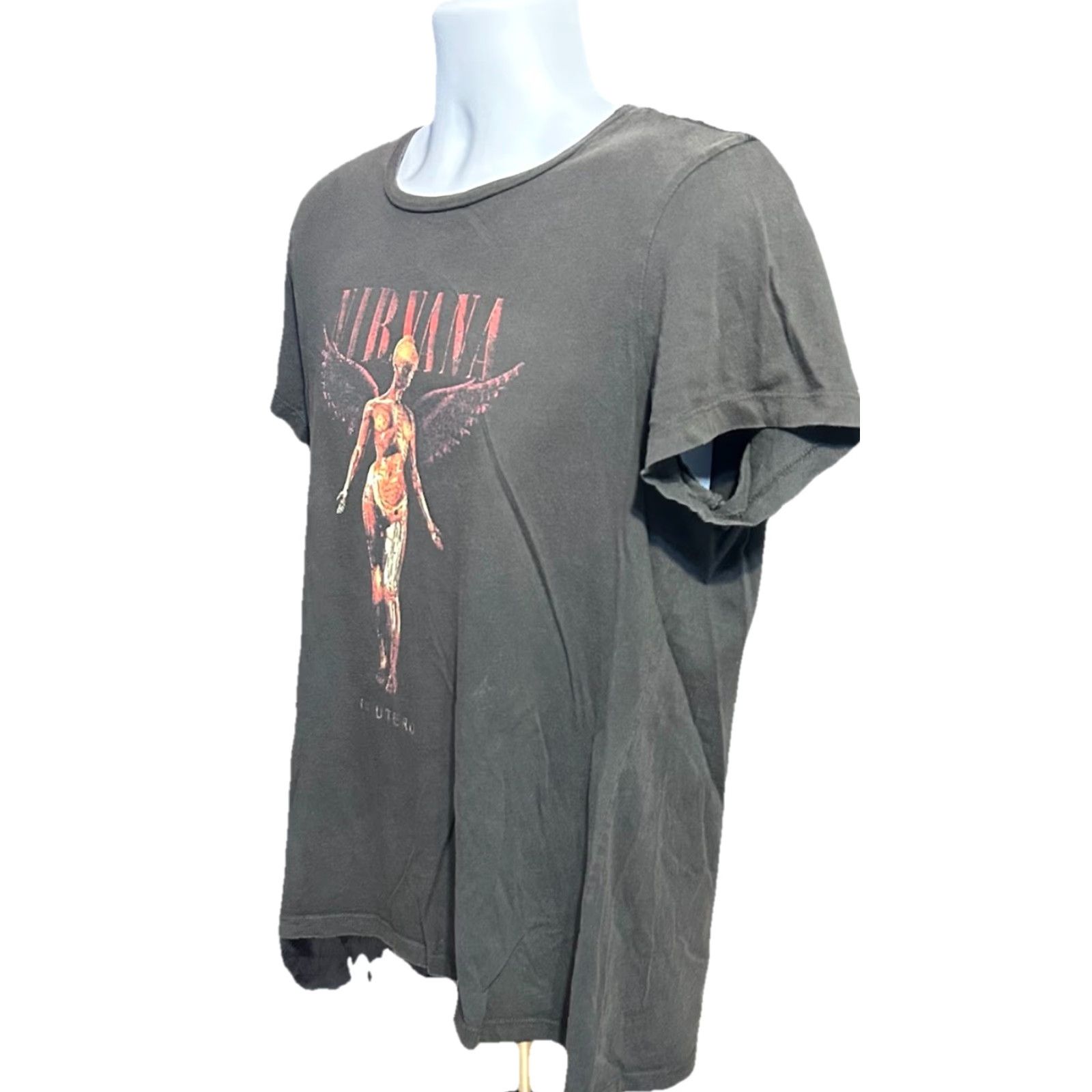 Vintage Nirvana In Utero Shirt Women XL Fits Medium Black Short Sleeve District Made Shirt Men? Size M / US 6-8 / IT 42-44 - 3 Thumbnail