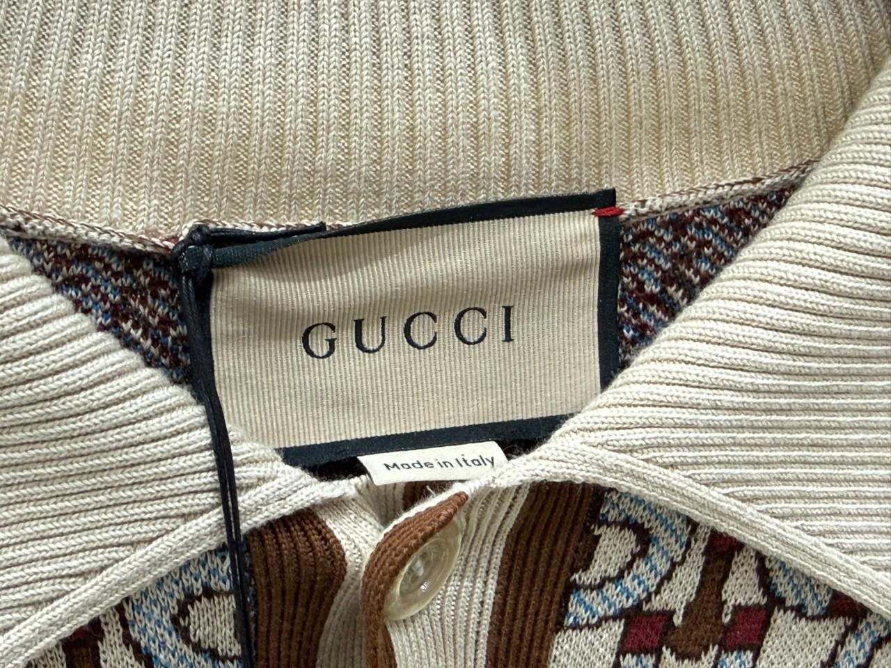 Gucci CC28 Horsebit Jacquard Polo Shirt in Brown Size US XL / EU 56 / 4 - 2 Thumbnail