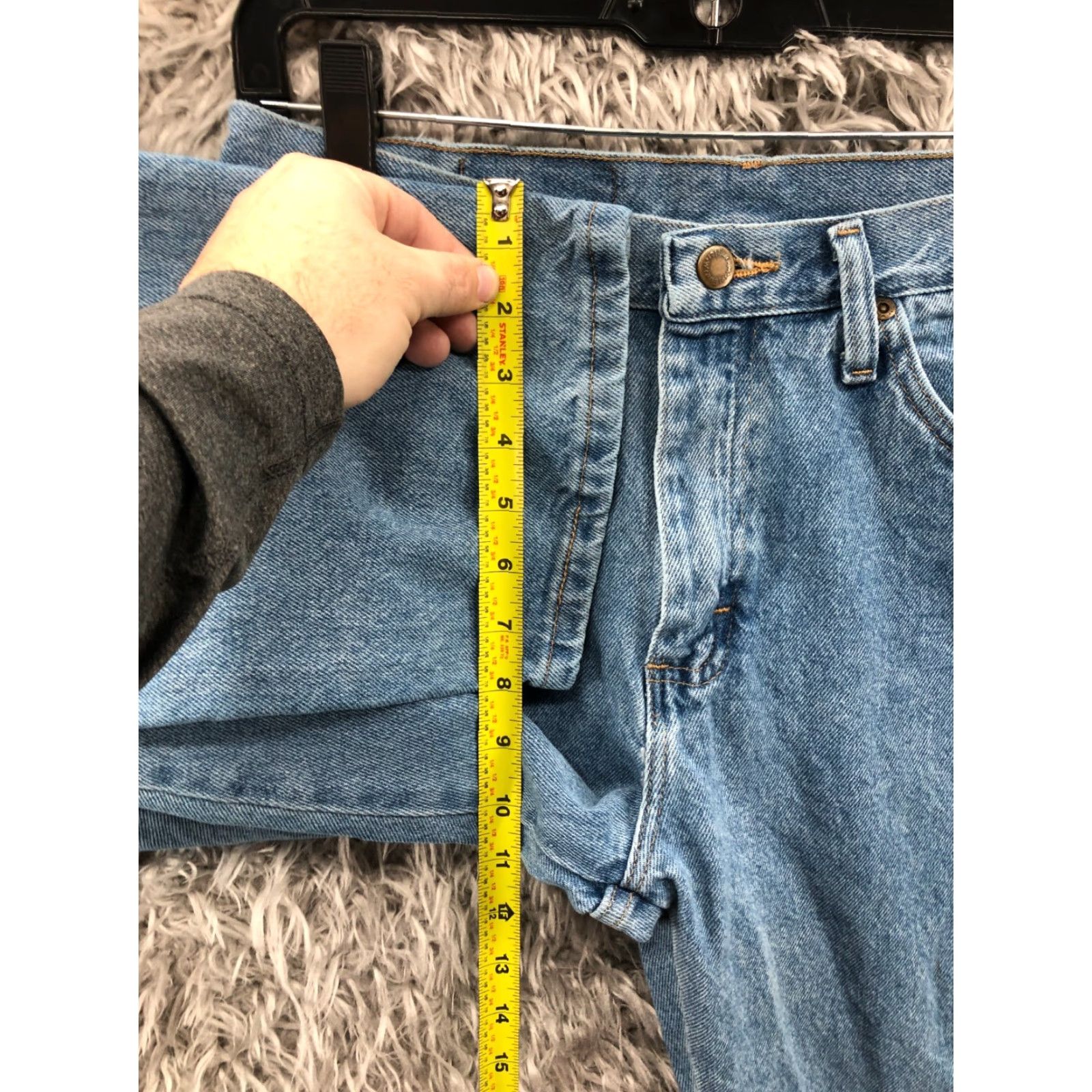 Wrangler Wrangler Jeans Mens Regular Fit 31x30 Mid Rise Straight Medium Wash Blue Size US 31 - 4 Thumbnail