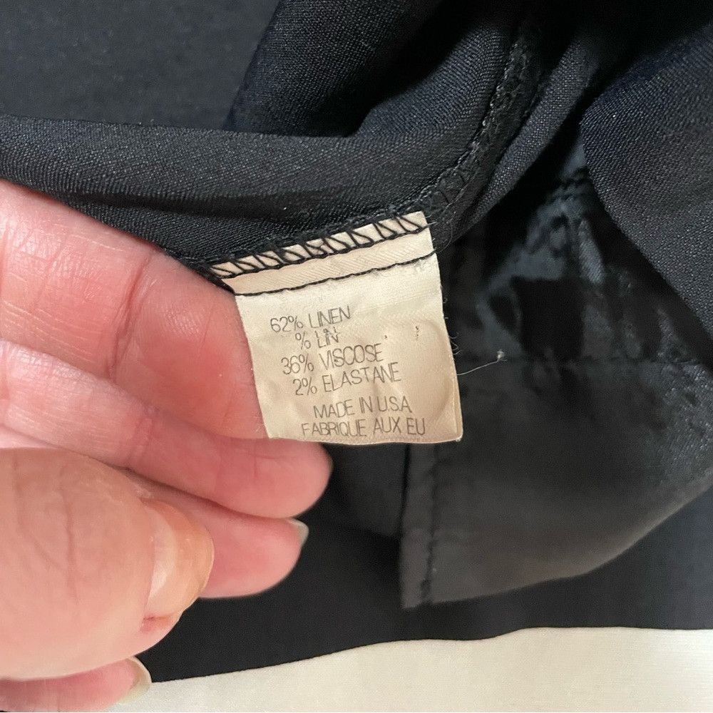 Theory Theory Linen Blend Short Sleeve Large Pockets Black Mini Dr Size S / US 4 / IT 40 - 8 Thumbnail