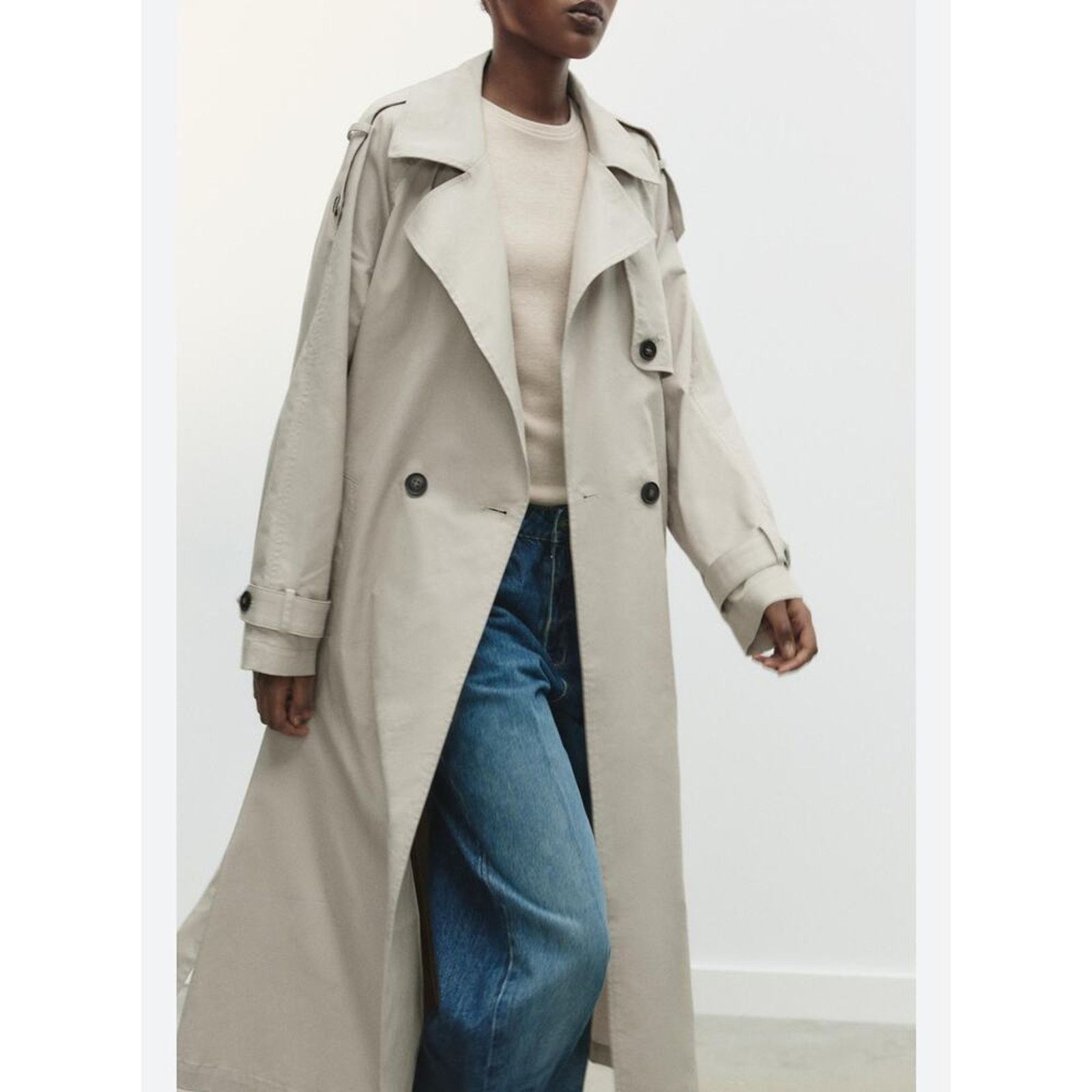 Zara Nwt-Zara BELTED DOUBLE-BREASTED TRENCH COAT-waterresistant-S Size S / US 4 / IT 40 - 1 Thumbnail