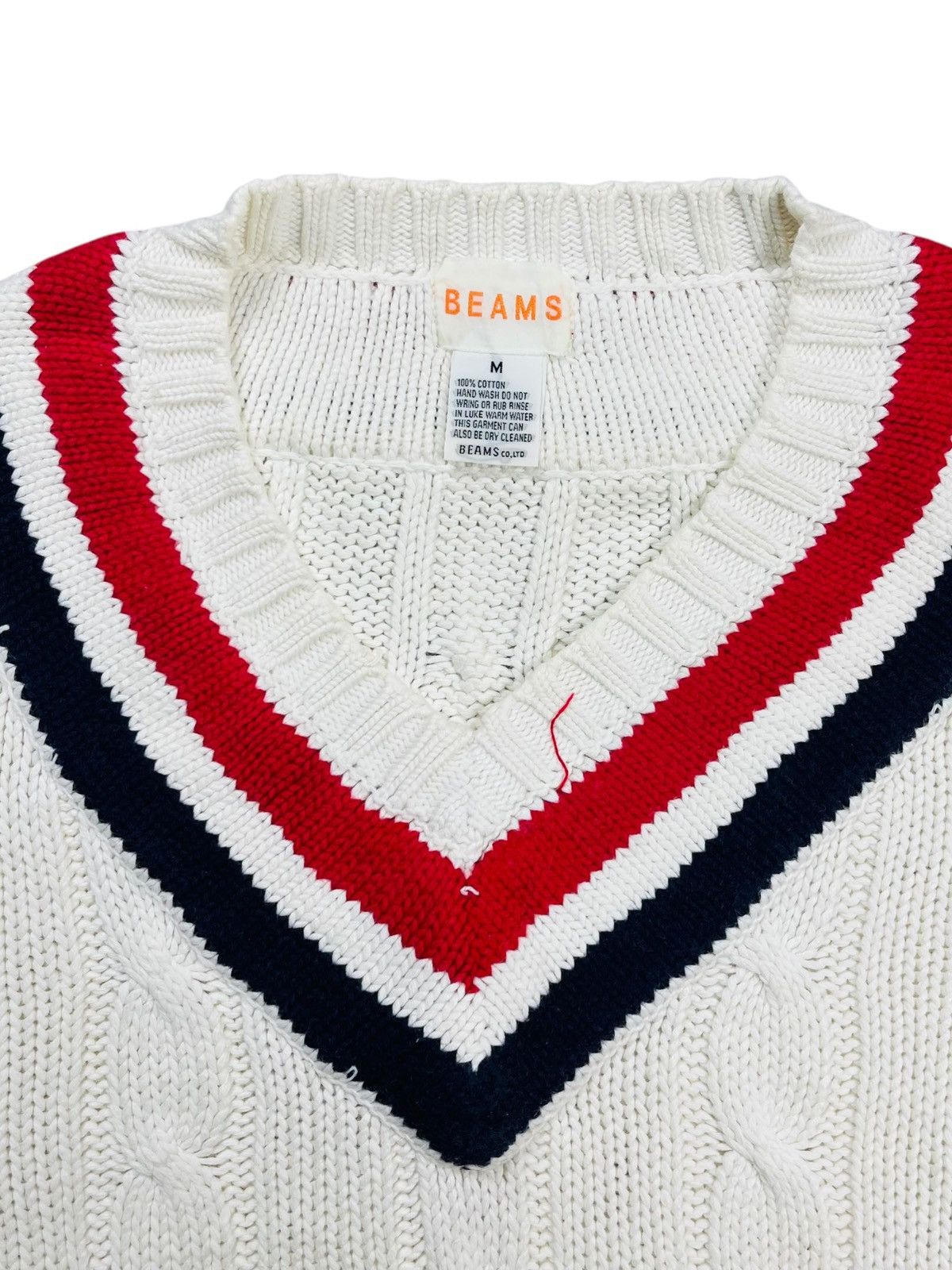 Beams Plus 1990s Beams - Tyler Style Big Vneck Knitted Sweater Size US M / EU 48-50 / 2 - 5 Thumbnail