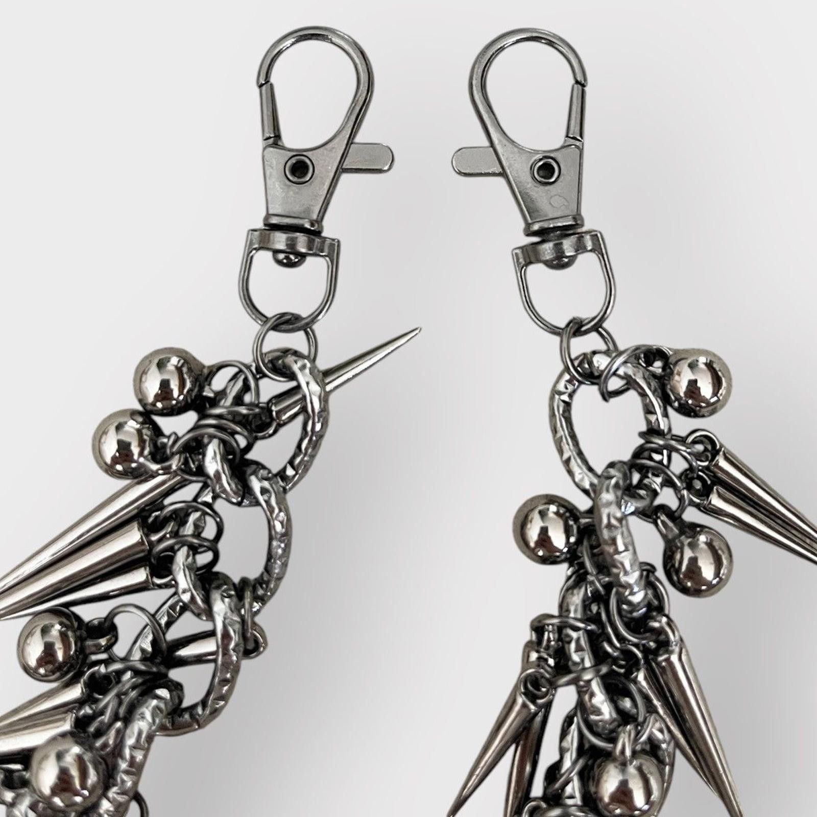 Jewelry Y2K Punk Spikes Wallet Keychain Size ONE SIZE - 4 Thumbnail
