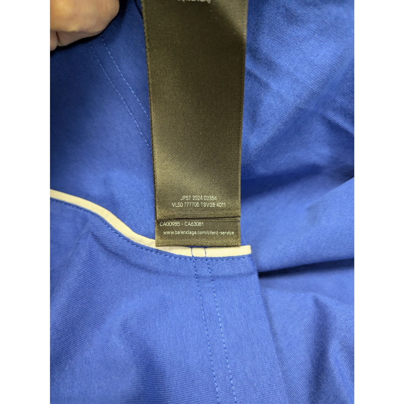 Balenciaga o1rshd1 Oversized Soccer T-Shirt Dry Jersey in Blue Size US M / EU 48-50 / 2 - 15 Thumbnail