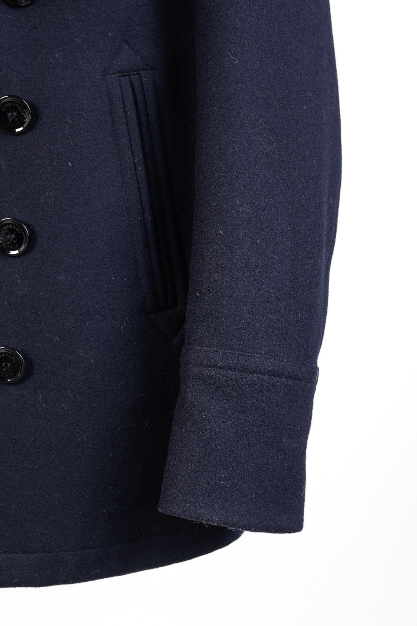 Burberry Burberry Brit Navy Wool-Blend Double-Breasted Peacoat Size US L / EU 52-54 / 3 - 6 Thumbnail
