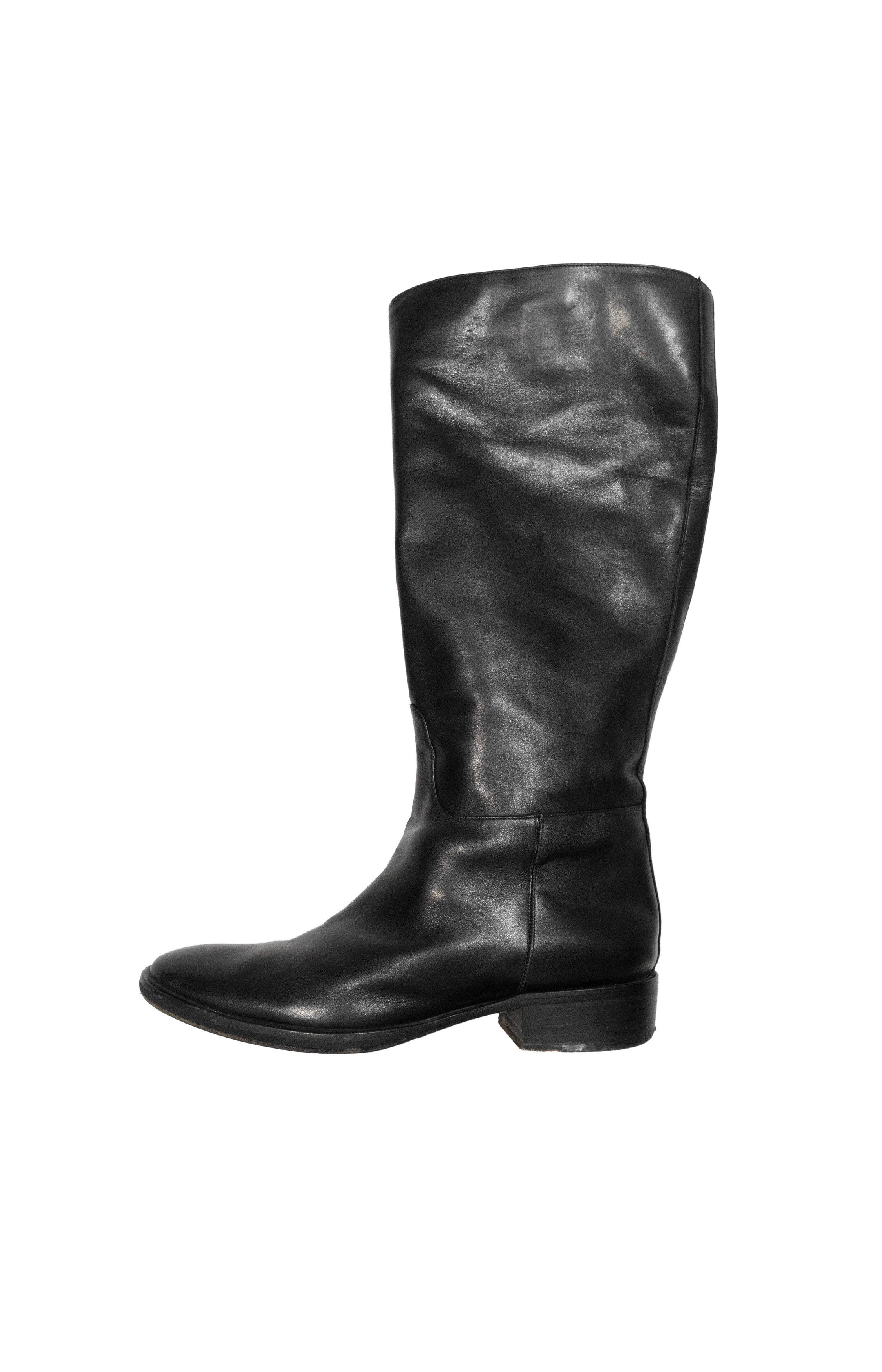 Max Mara 00s Leather Knee-High Riding Boots Size US 7.5 / IT 37.5 - 1 Thumbnail