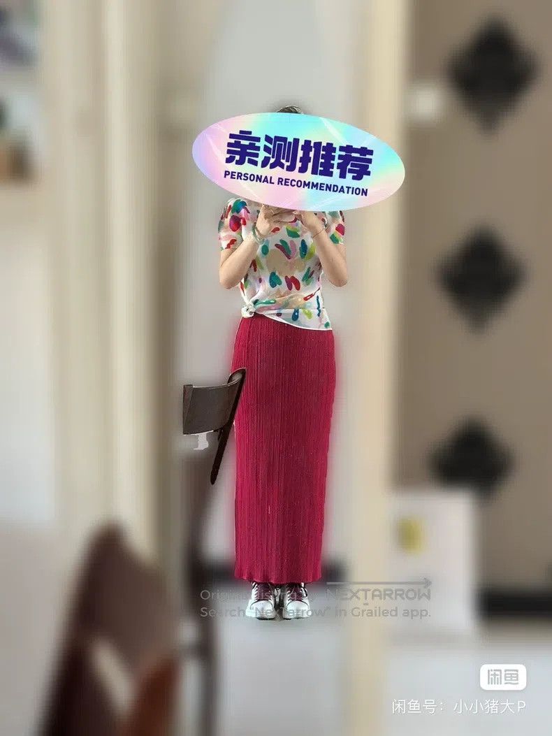 Issey Miyake Issey Miyake size:3 Fuchsia Midi Skirt Size 31" - 4 Thumbnail