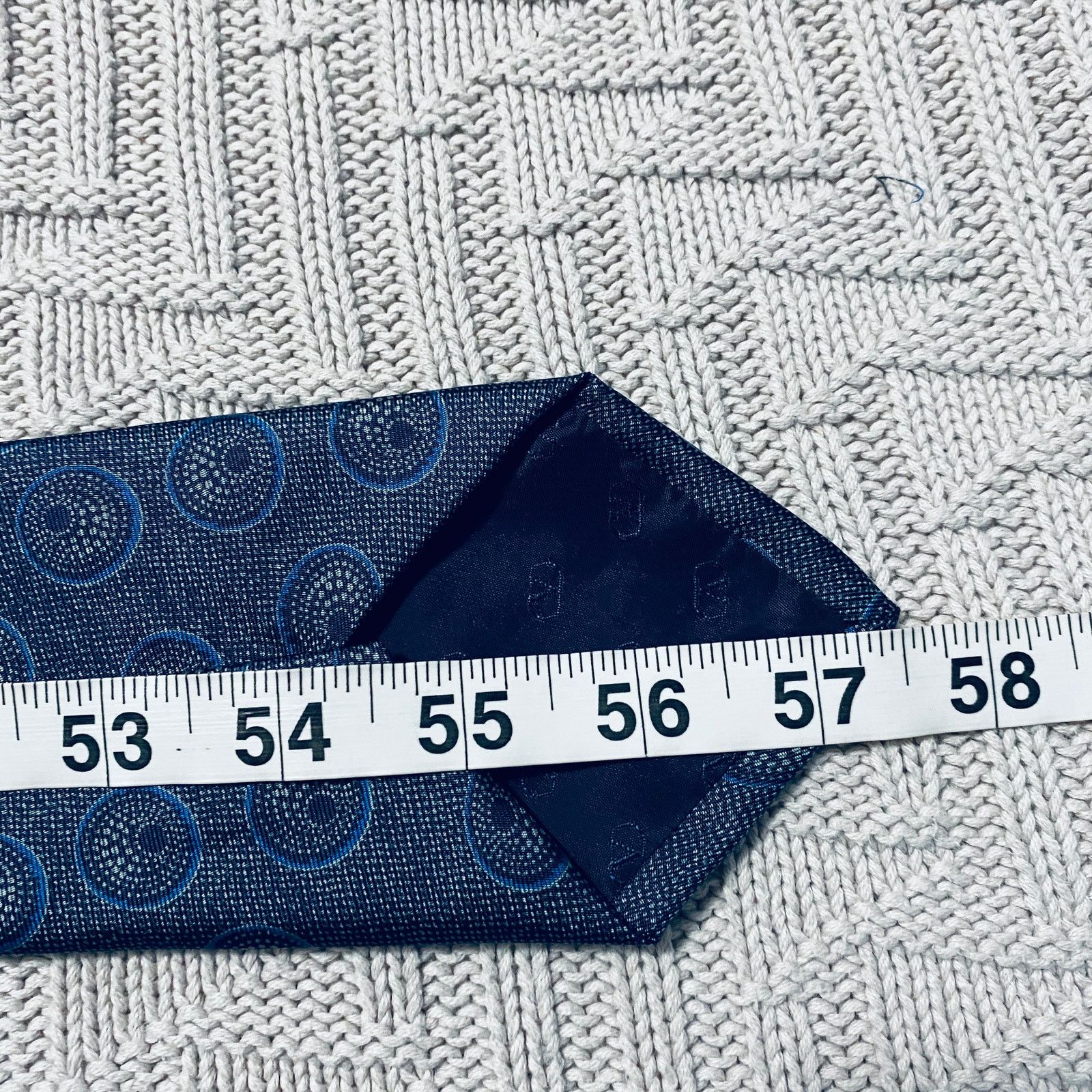 Valentino Valentino blue saucer print silk tie Size ONE SIZE - 4 Thumbnail