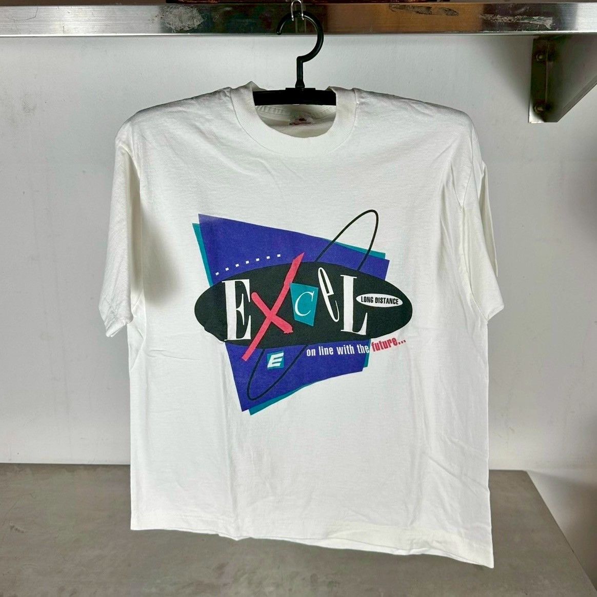 Vintage 90s Microsoft Excel On Line with the Future Promo T-shirt Size US L / EU 52-54 / 3 - 1 Thumbnail