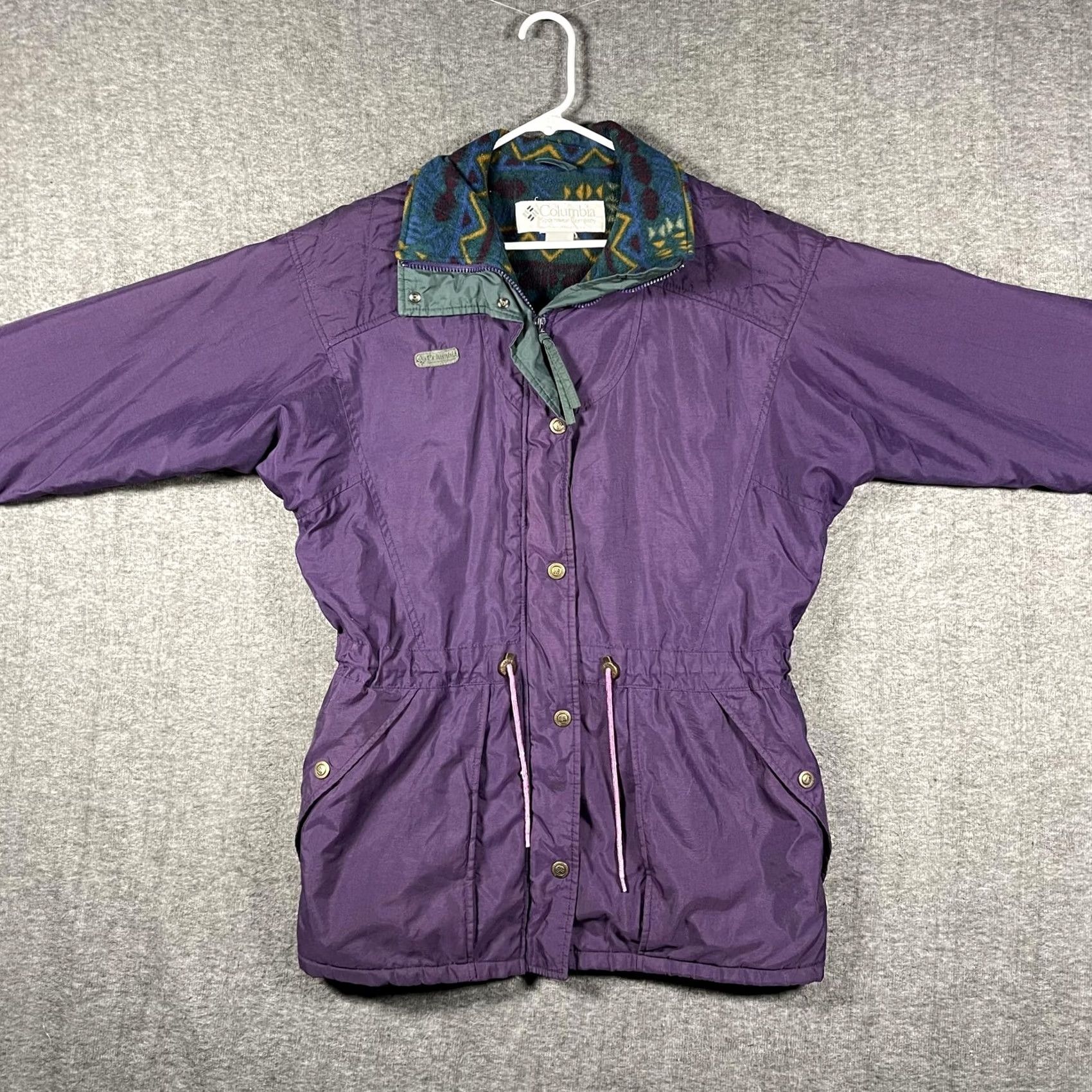 Vintage VINTAGE Columbia Jacket Womens XL Purple Fleece Lined Hooded Nylon Parka 90s Size XL / US 12-14 / IT 48-50 - 3 Thumbnail