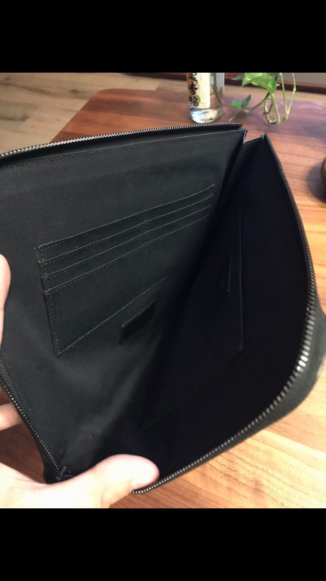 Saint Laurent Paris SLP all leather black versatile clutch Size ONE SIZE - 6 Thumbnail