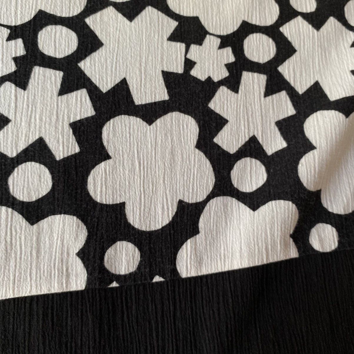 SOU SOU S O U . S O U Black and White Geometric Print Loose Blouse Size L / US 10 / IT 46 - 17 Thumbnail
