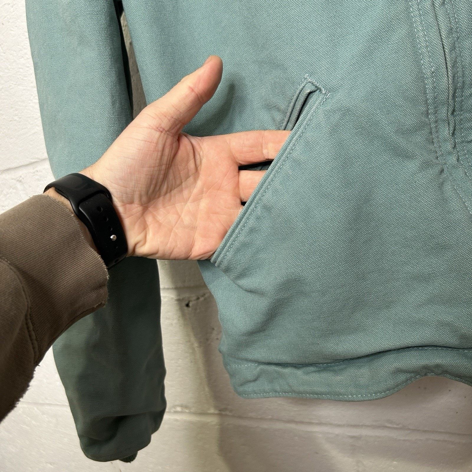 Carhartt Y2K Carhartt Sherpa-Lined Detroit Jacket “Seaglass” WJ141 Size S / US 4 / IT 40 - 6 Thumbnail