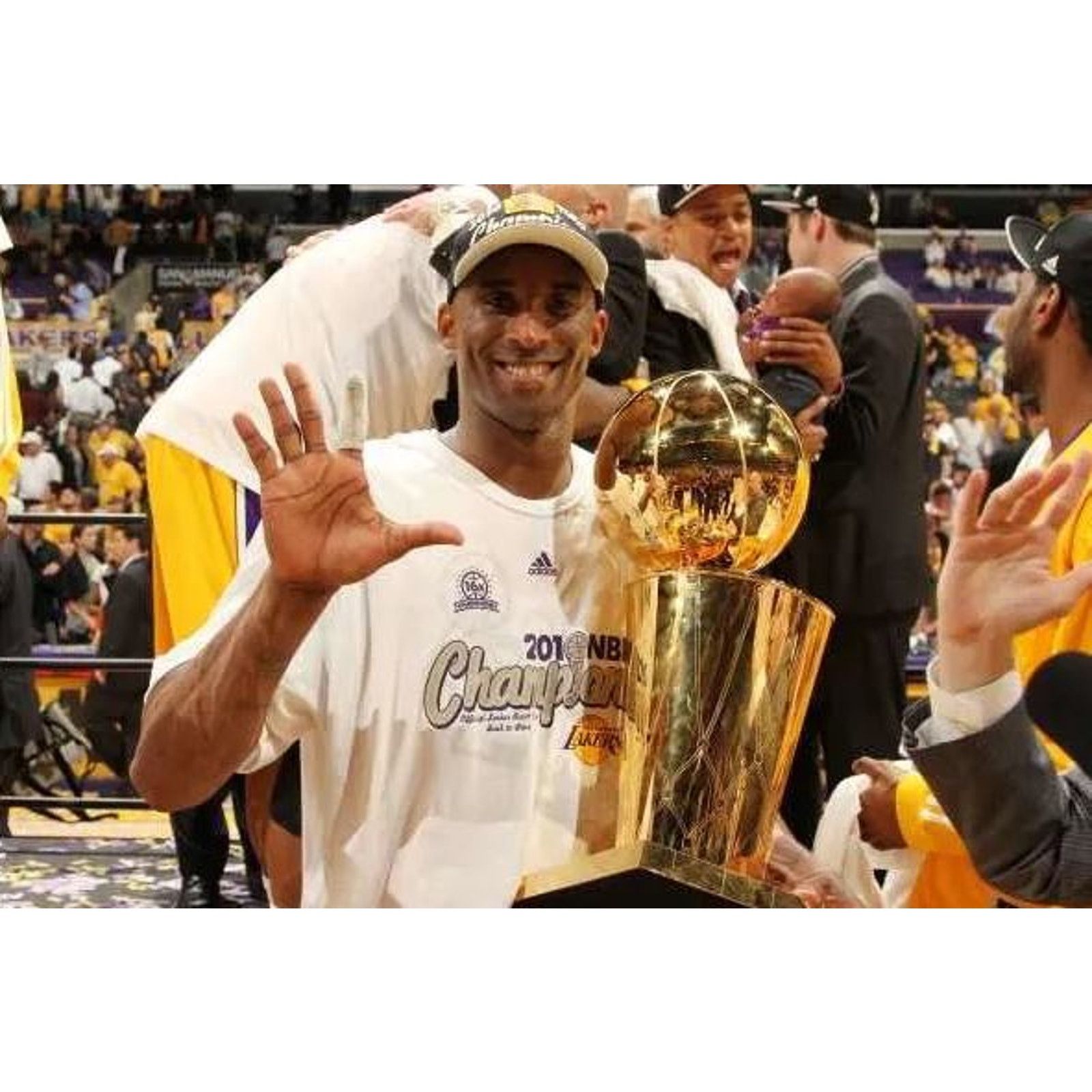 Adidas NEW 2010 Adidas LA Lakers Locker Room Championship Shirt XL Size US XL / EU 56 / 4 - 2 Thumbnail