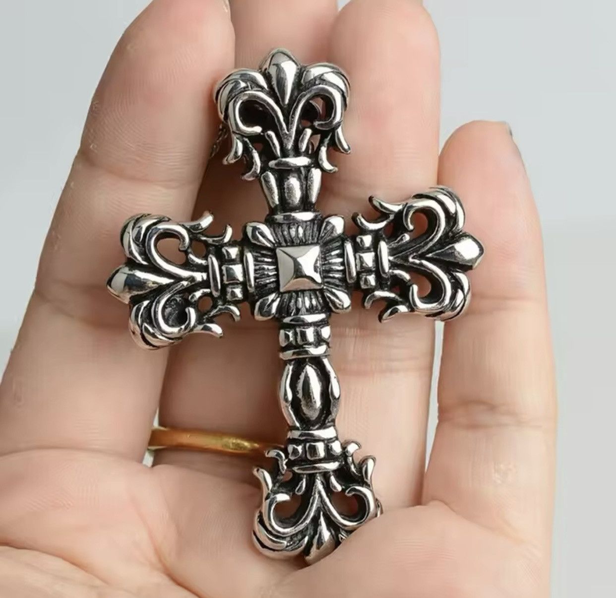 Jewelry Titanium Steel Cross Death Coffin Pendant Necklace Size ONE SIZE - 3 Thumbnail