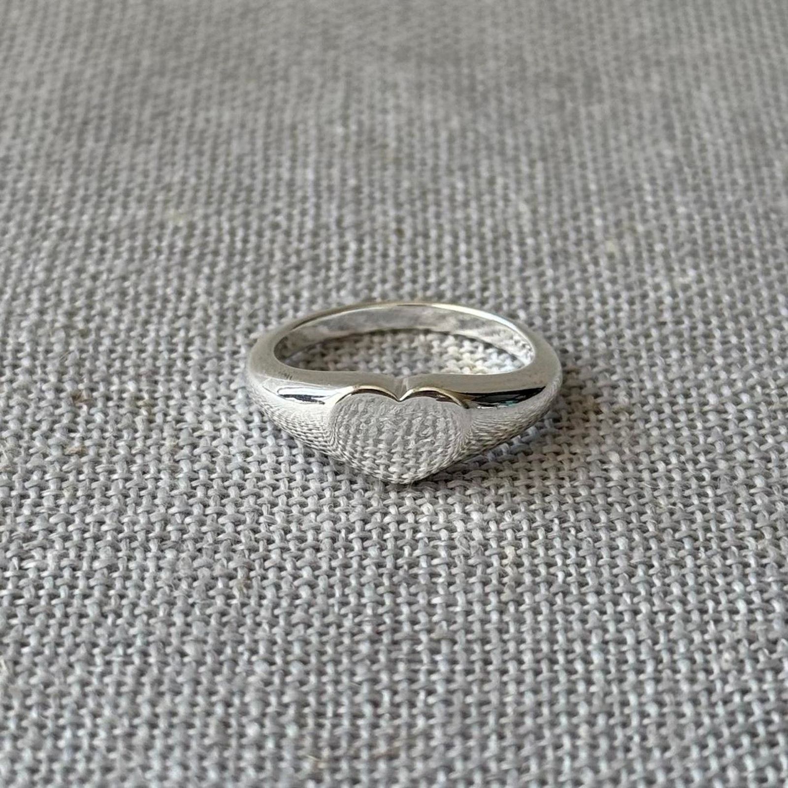 Other Silver cute heart signet Size ONE SIZE - 3 Thumbnail