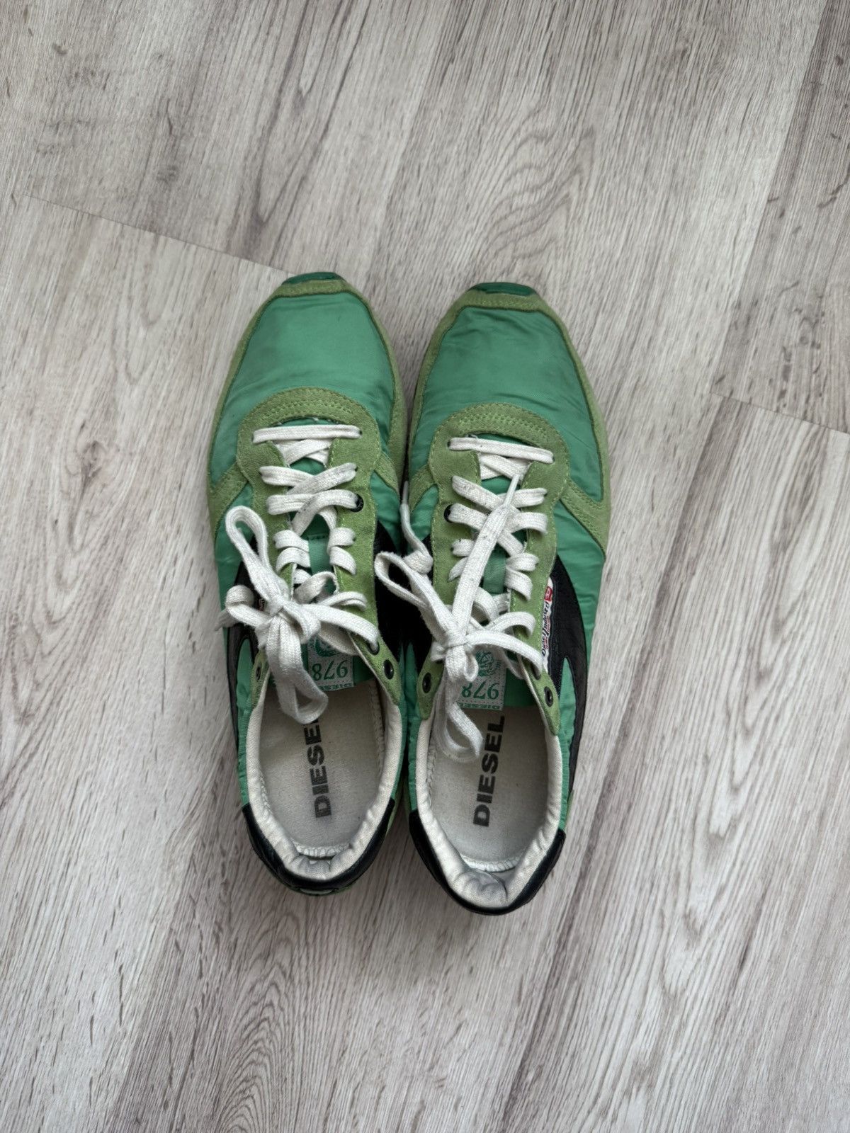 Diesel Vintage Diesel 978 Archive Runner Sneakers Green Y2K Nylon Size US 10.5 / EU 43-44 - 14 Thumbnail