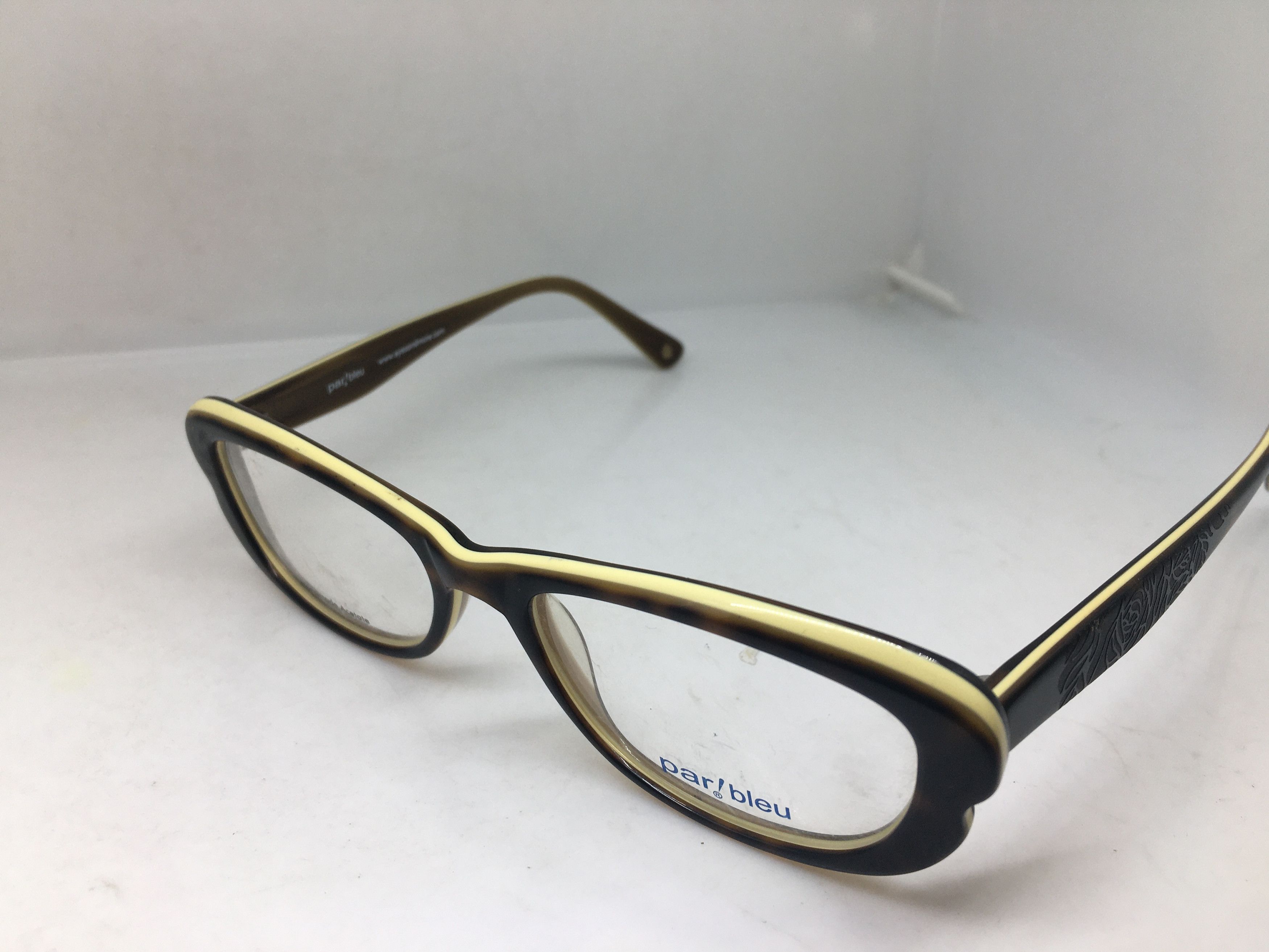 Vintage Vintage parl bleu Tortoise RX Eyeglasses Frame Diva Size ONE SIZE - 3 Thumbnail