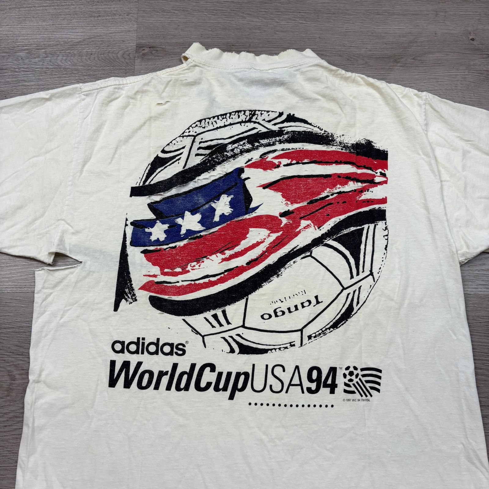 Adidas × Vintage Vintage Adidas World Cup USA 1994 Soccer Ball Shirt Men's L Size US L / EU 52-54 / 3 - 3 Thumbnail