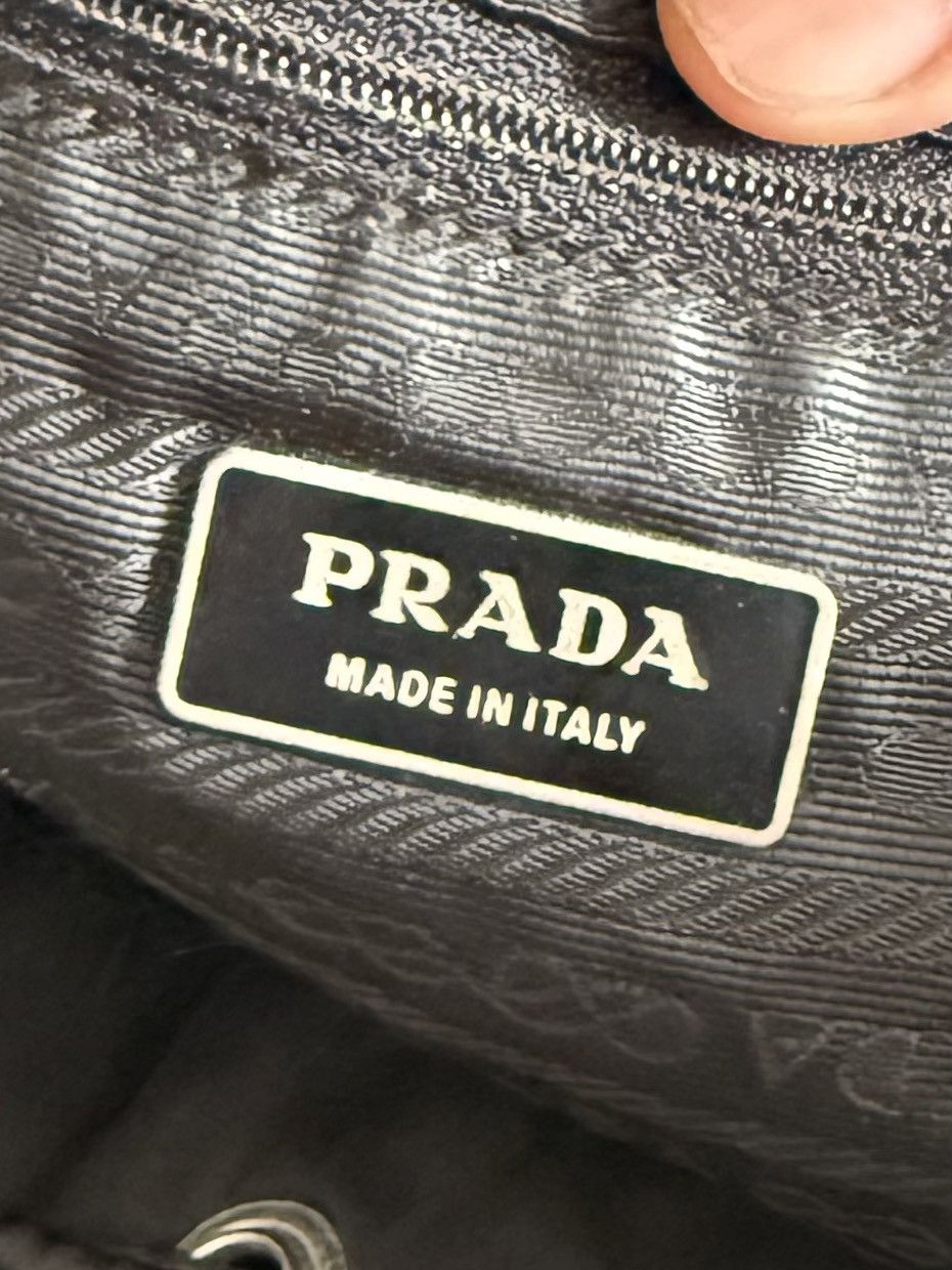 Prada Vintage Prada Black Leather Large Backpack Size ONE SIZE - 11 Thumbnail