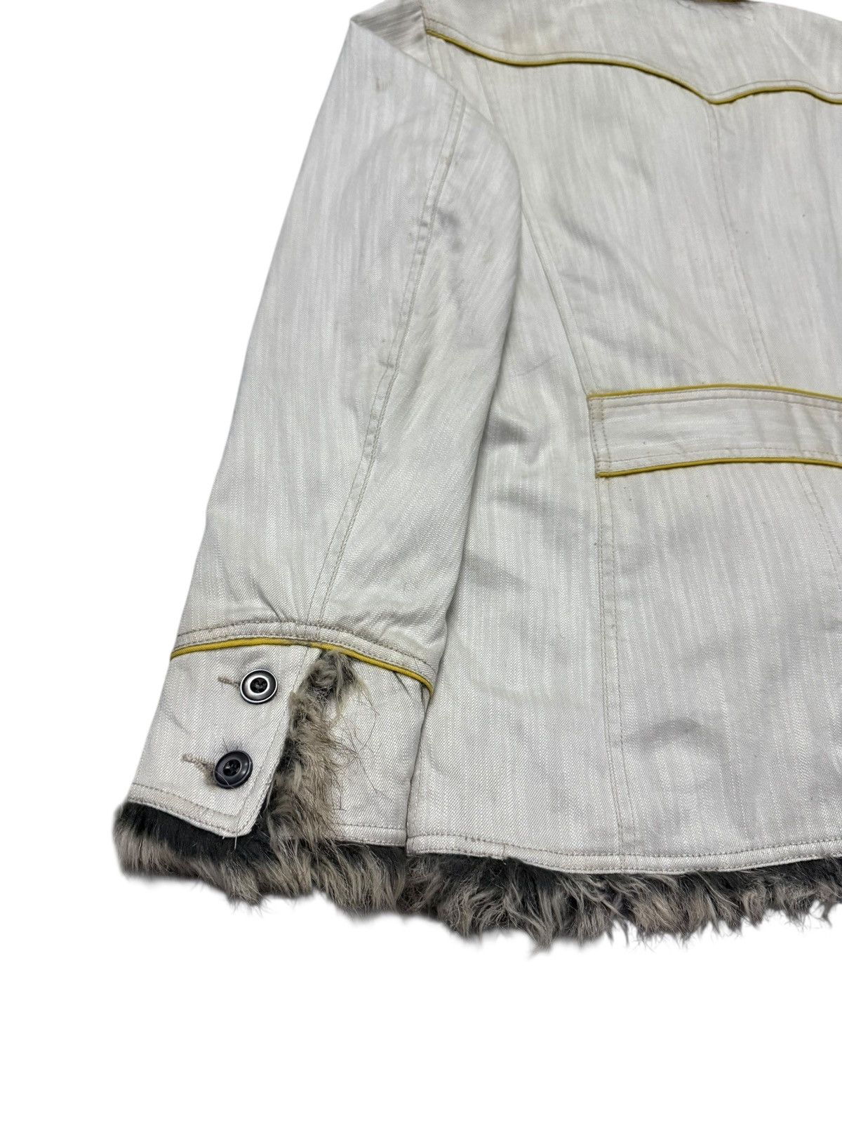 Japanese Brand Hideaways Nicole Fur Trimmed Rock Star Denim Jacket Size US S / EU 44-46 / 1 - 16 Thumbnail