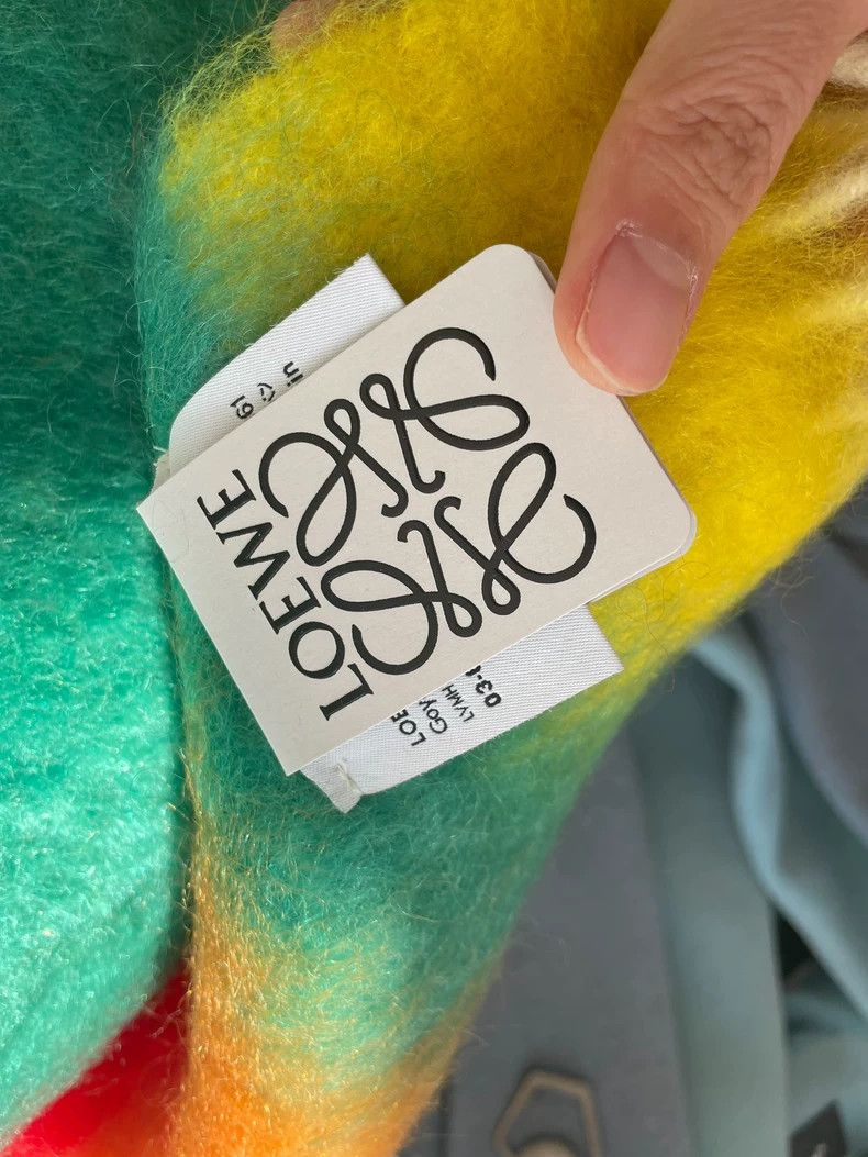 Loewe LOEWE Rainbow alpaca wool scarf Size ONE SIZE - 4 Thumbnail