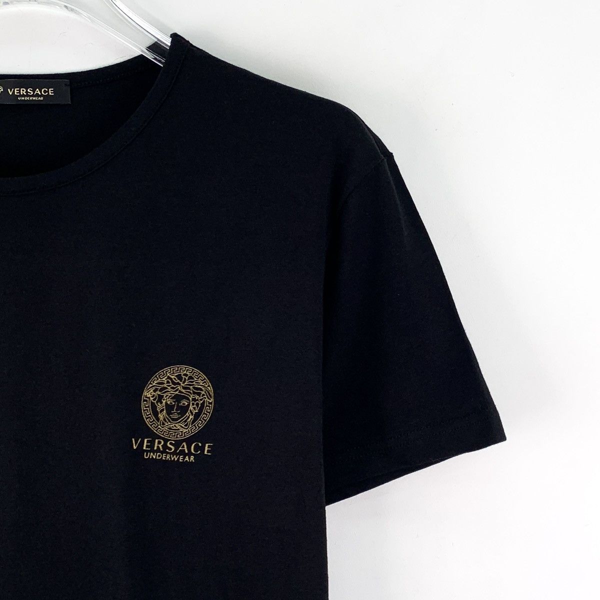 Versace Versace Black Medusa Head Print Crew Neck T-shirt K26WX Size US L / EU 52-54 / 3 - 3 Thumbnail