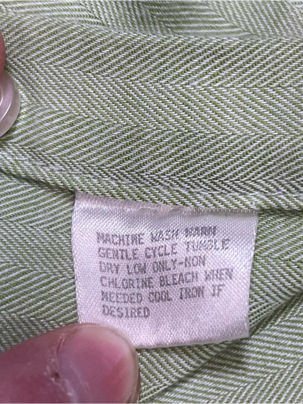 Christian Dior Monsieur Vintage Christian Dior Monsieur Green Herringbone Shirt Size XL / US 12-14 / IT 48-50 - 5 Thumbnail
