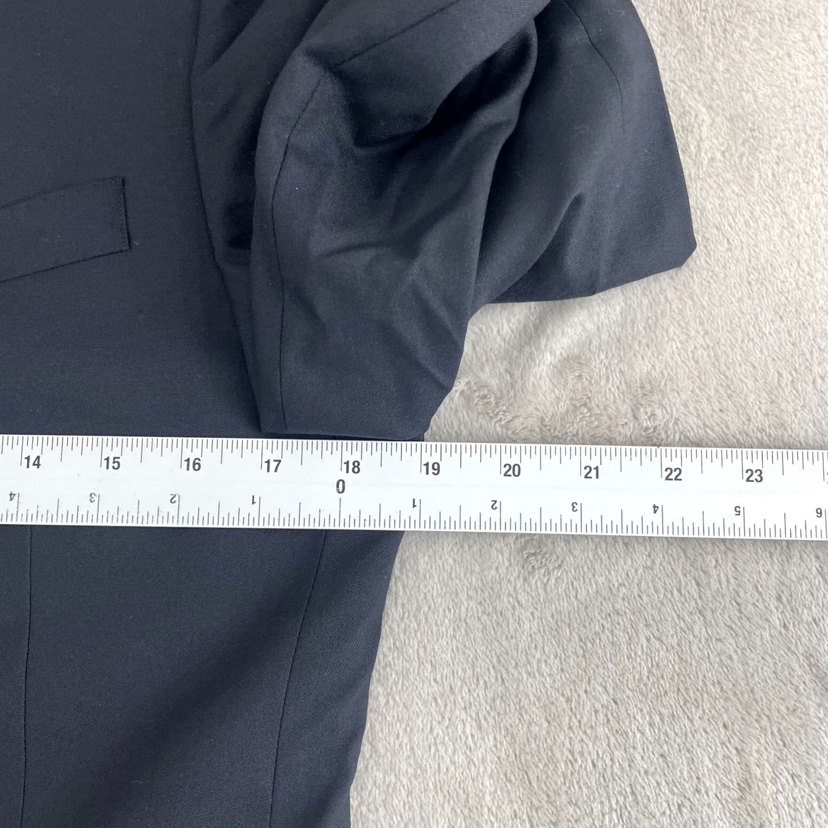J.Crew J.CREW 36S Navy Blue Loro Piana Italian Wool Blazer Mens Suit Jacket, Sports Coat, Business, Formal, Style - 95 Size 36R - 7 Thumbnail