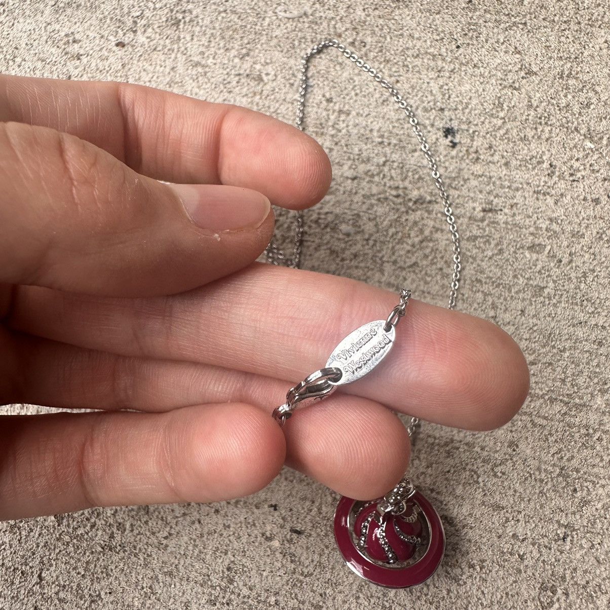 Vivienne Westwood Vivienne Westwood 3D Orb Rare pink silver Necklace Size ONE SIZE - 6 Thumbnail