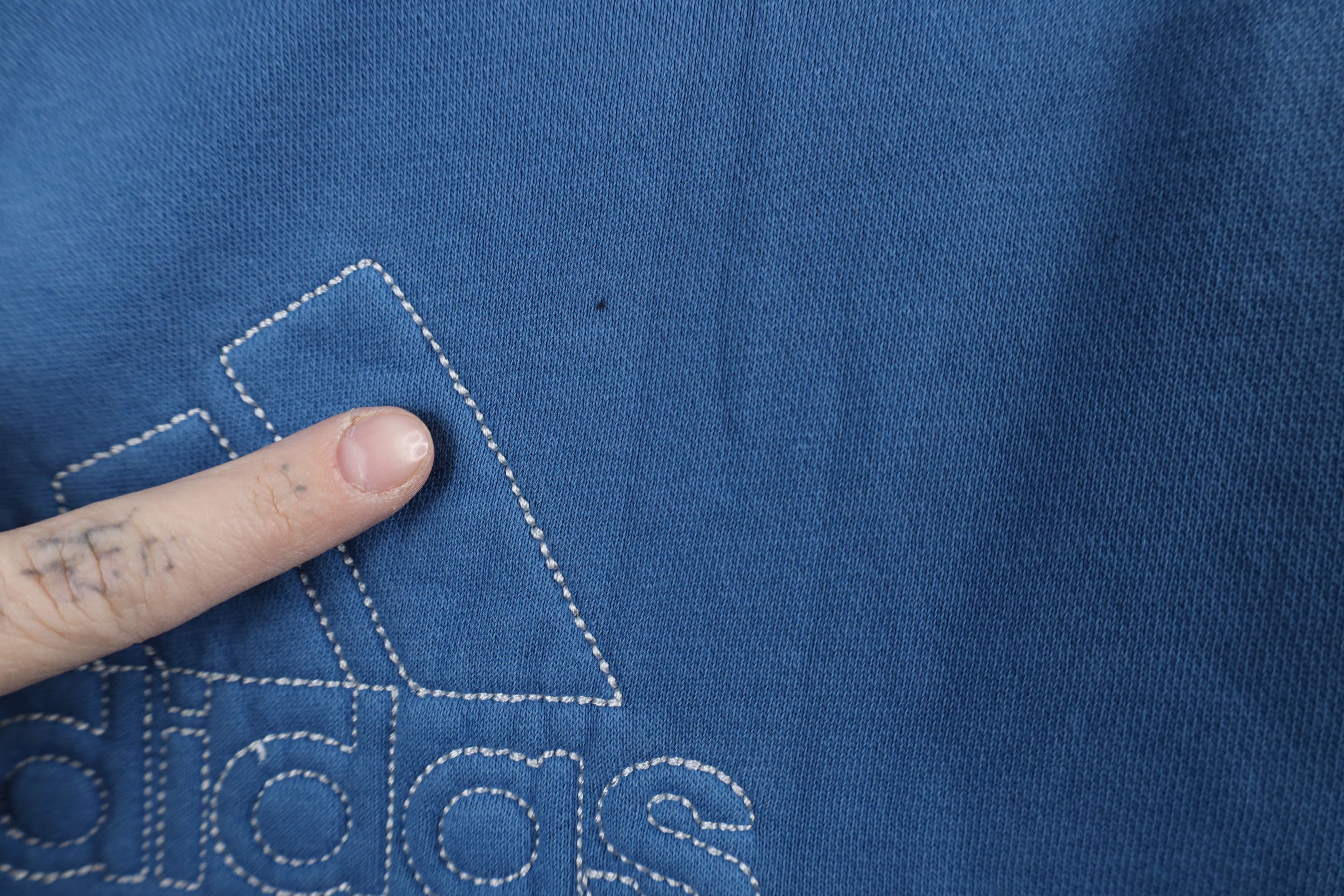 Adidas × Vintage Vintage 90s Adidas Spell Out Crewneck Sweatshirt Blue Size US XXL / EU 58 / 5 - 5 Thumbnail