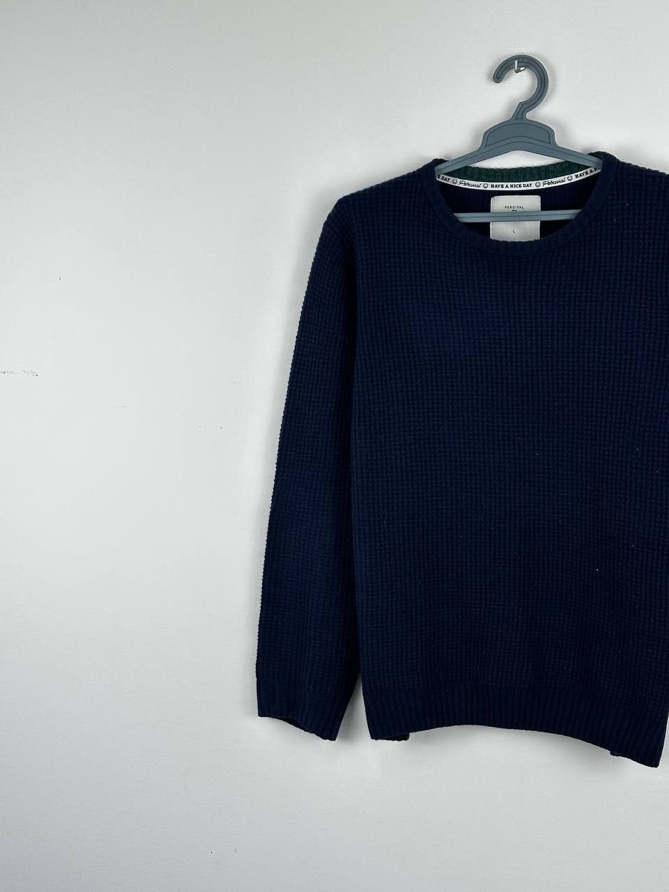 Percival Percival Casual Wool Blue Sweater Size L Size US L / EU 52-54 / 3 - 2 Thumbnail