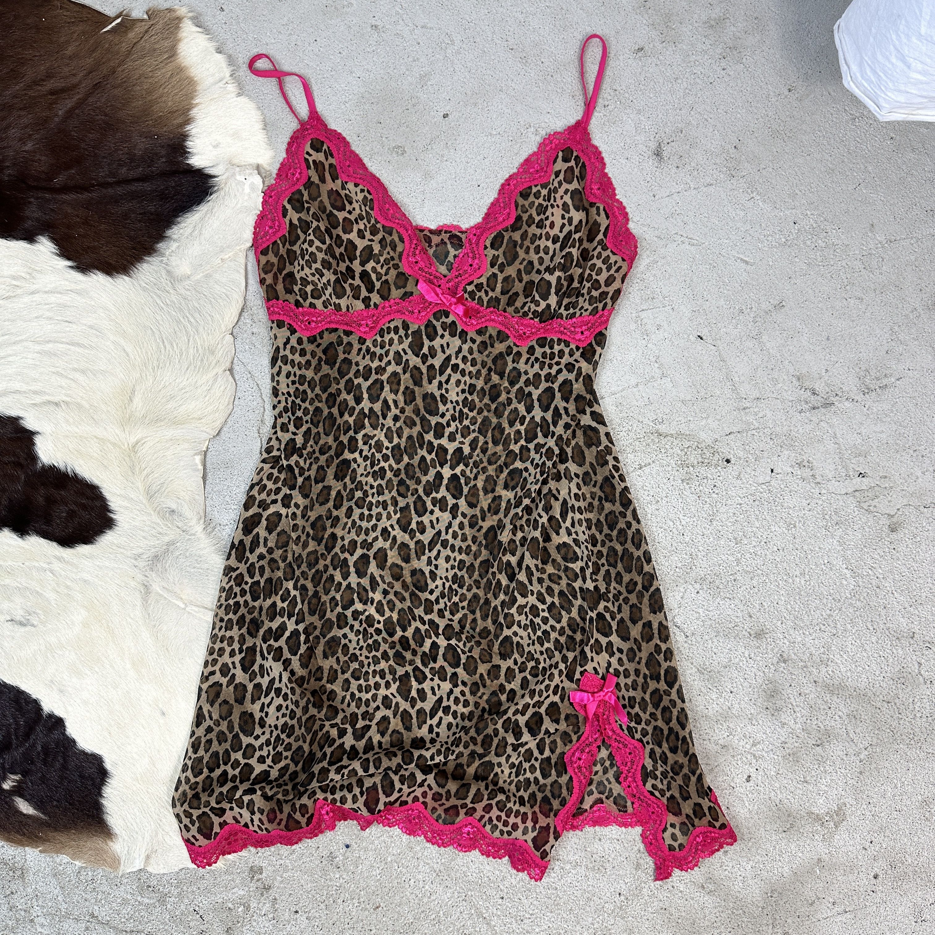 Vintage Mesh Cheetah Y2K Top/Dress Size XL / US 12-14 / IT 48-50 - 1 Thumbnail