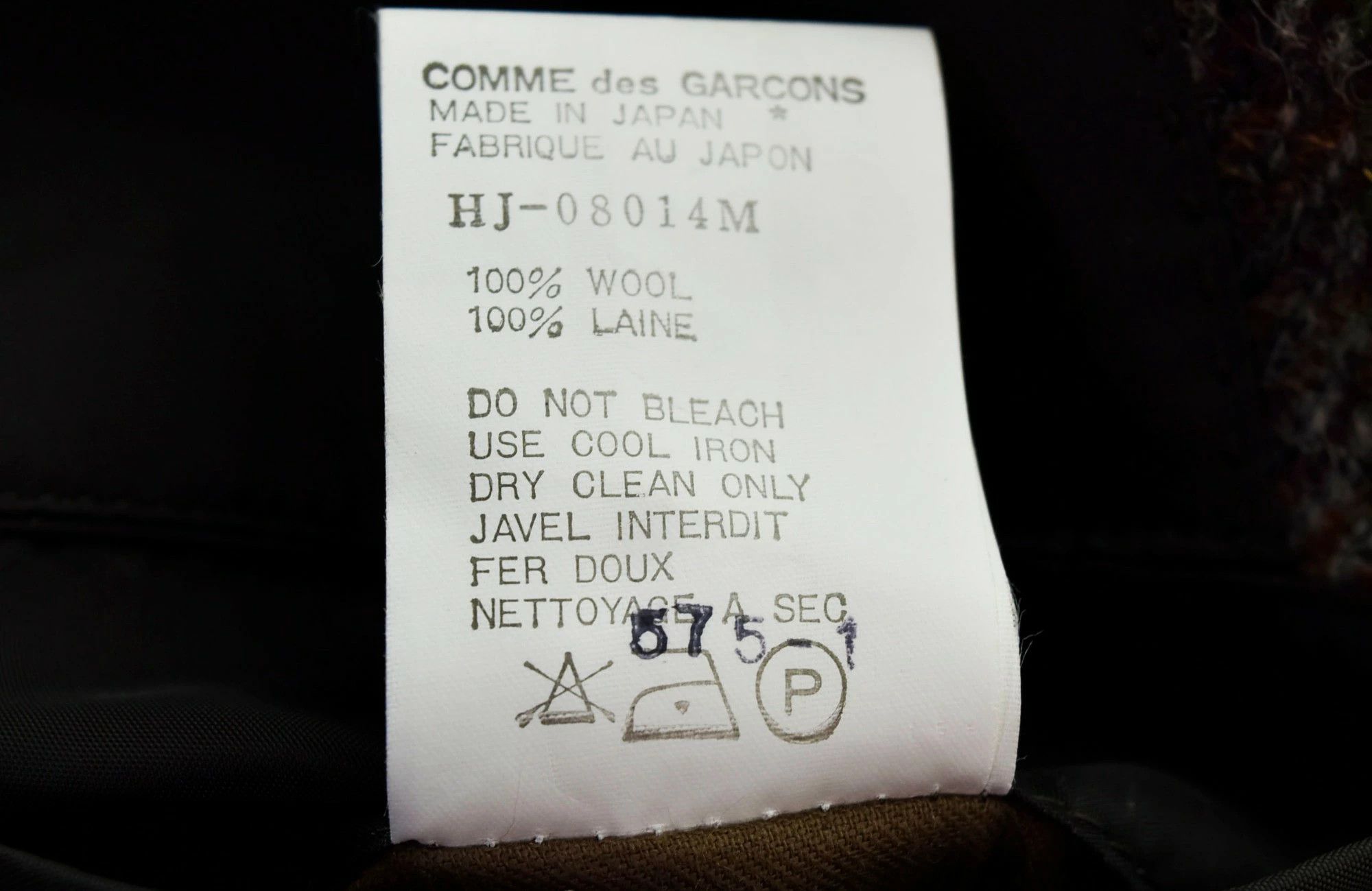 Comme des Garcons Jacket Harris Tweed Tailored 2 Button Flap Pocket Brown Size US M / EU 48-50 / 2 - 8 Thumbnail