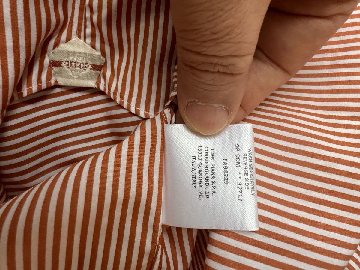 Loro Piana Loro Piana Stripped Brown & White Cotton Long Sleeves XXL Size US XXL / EU 58 / 5 - 11 Thumbnail