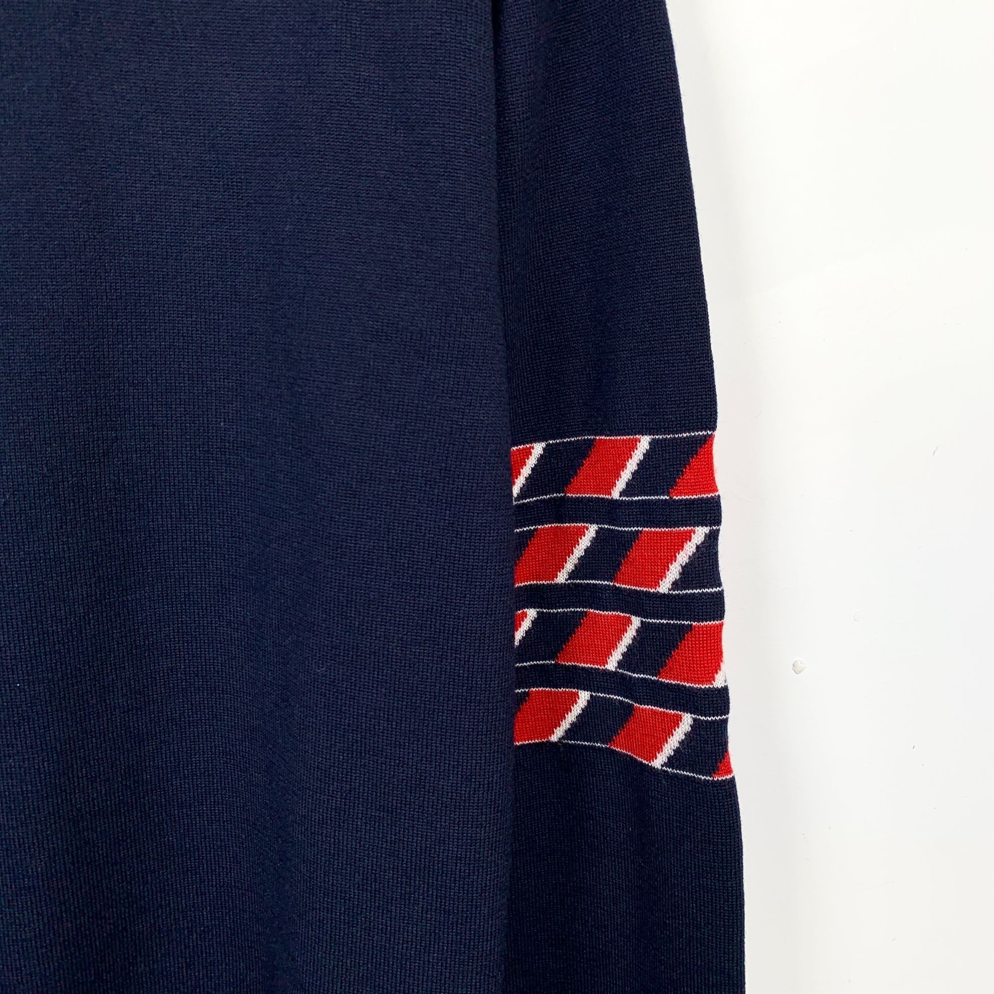 Thom Browne Thom Browne Navy Lobster Wool Sweater With Red & White Strip Size XS / US 0-2 / IT 36-38 - 4 Thumbnail