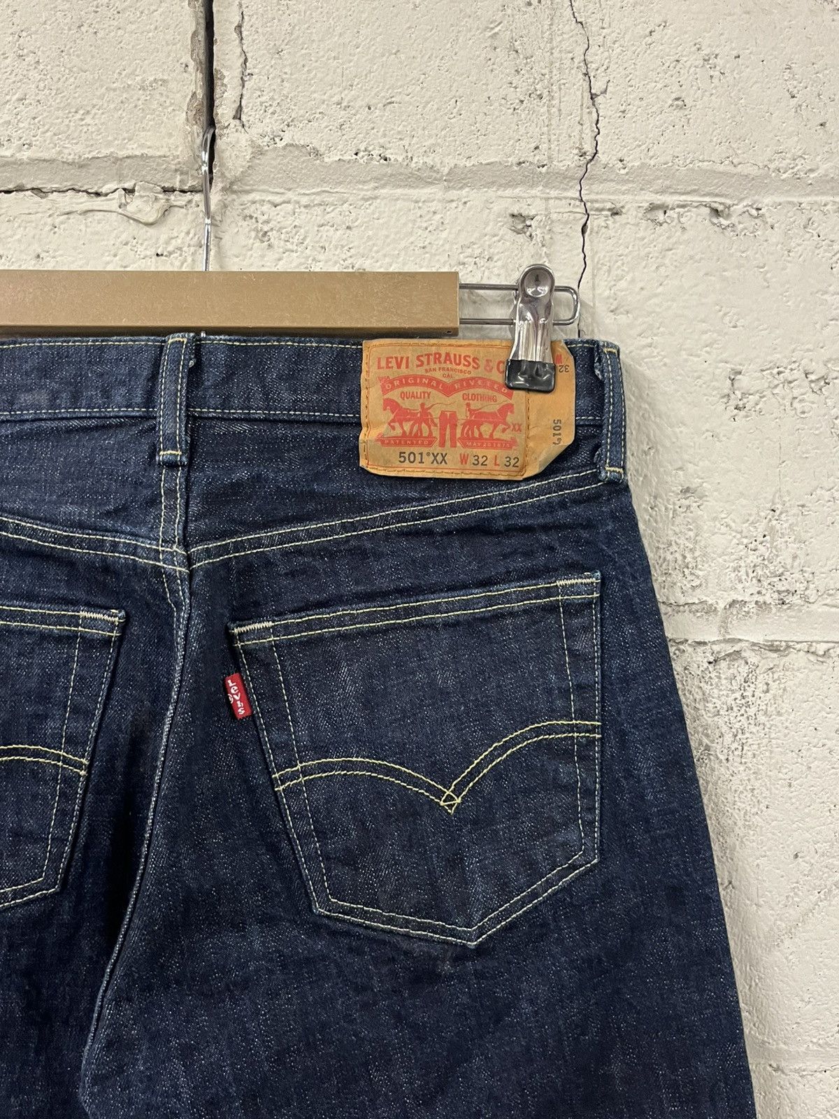 Levi's Levi’s 501XX boot cut dark wash denim button fly Size US 30 / EU 46 - 4 Thumbnail