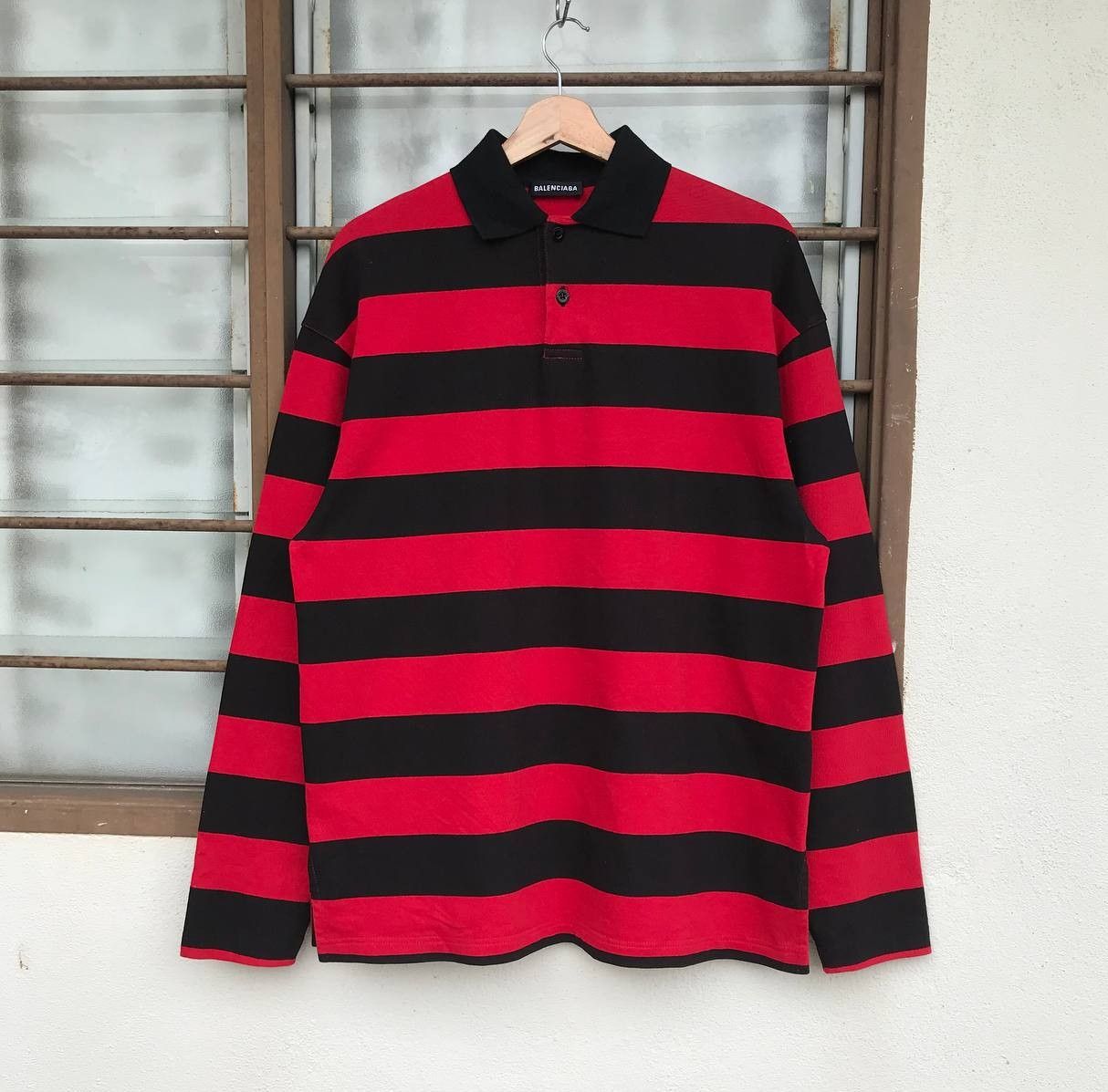 Balenciaga BALENCIAGA PRISONER STRIPED RUGBY POLO Size US L / EU 52-54 / 3 - 1 Thumbnail