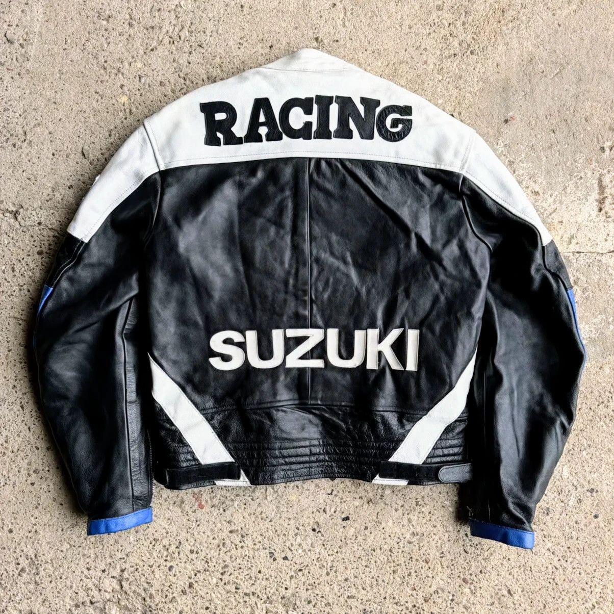 Other Vintage Suzuki Racing Leather Motorcycle jacket Black/Blue Size US XXL / EU 58 / 5 - 5 Thumbnail