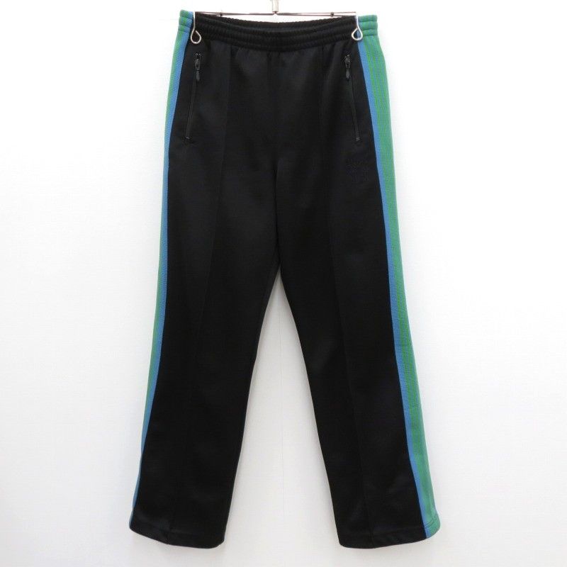 Needles Sweat Pants Polyester Side Line Logo Black Size US 27 - 1 Thumbnail