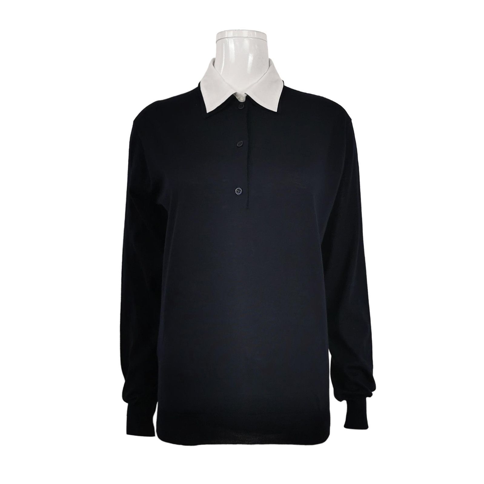 Prada Prada Colorblock Long Sleeve Knit Polo 0089 Size M / US 6-8 / IT 42-44 - 1 Thumbnail
